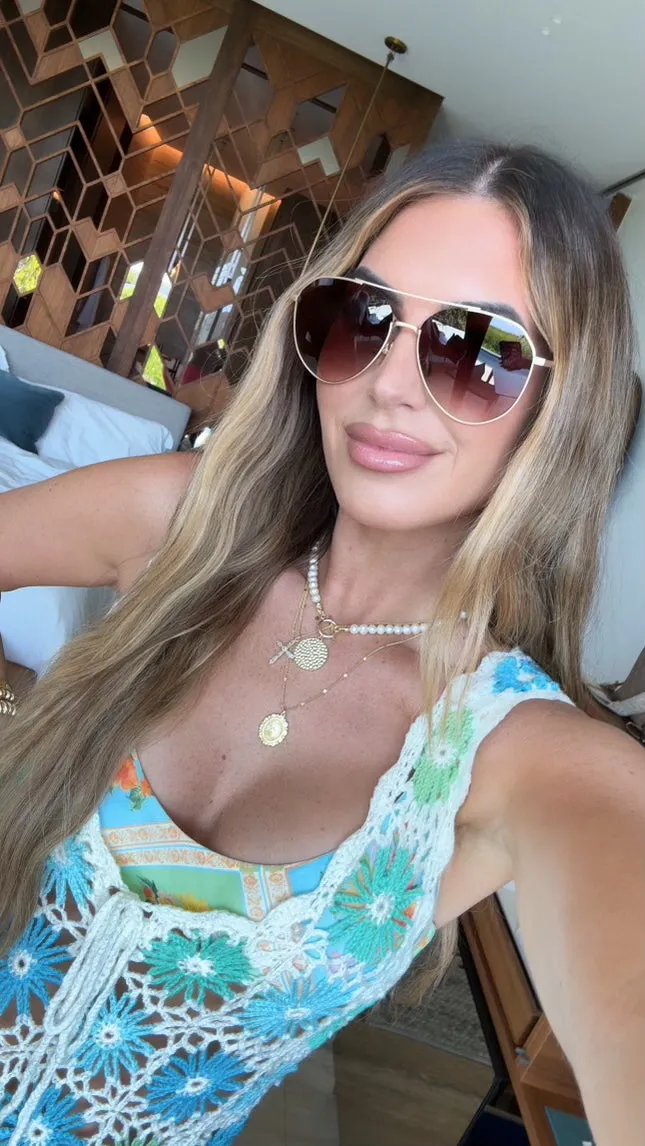 DASH - BRUSHED GOLD   COFFEE GRADIENT SUNGLASSES