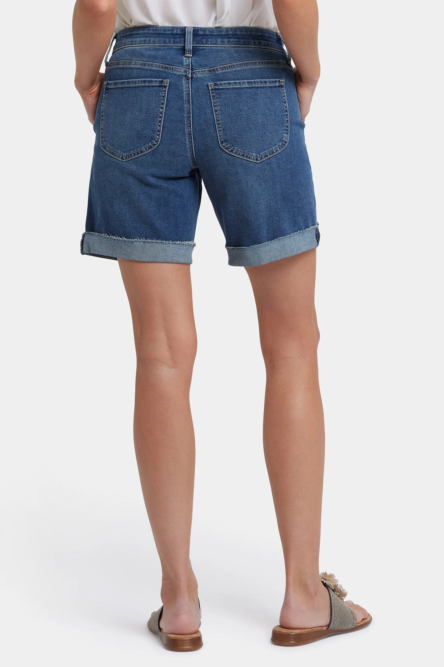 Diana Relaxed Denim Shorts In Petite - Valencia Surf