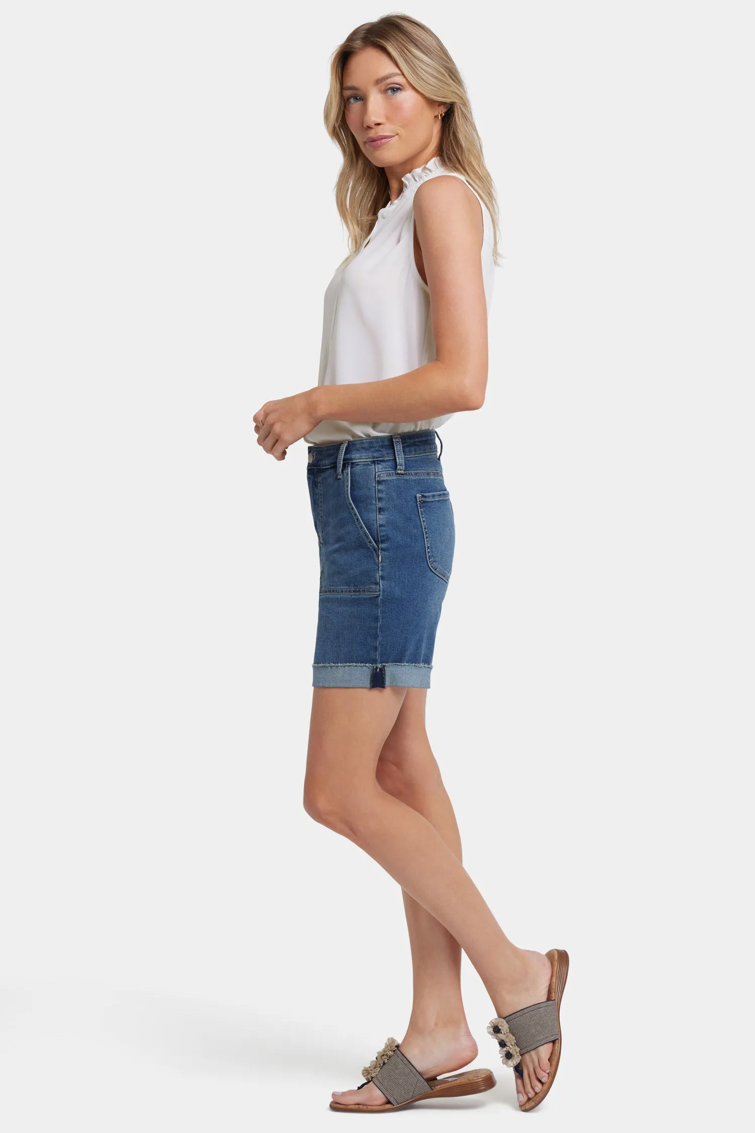 Diana Relaxed Denim Shorts - Valencia Surf