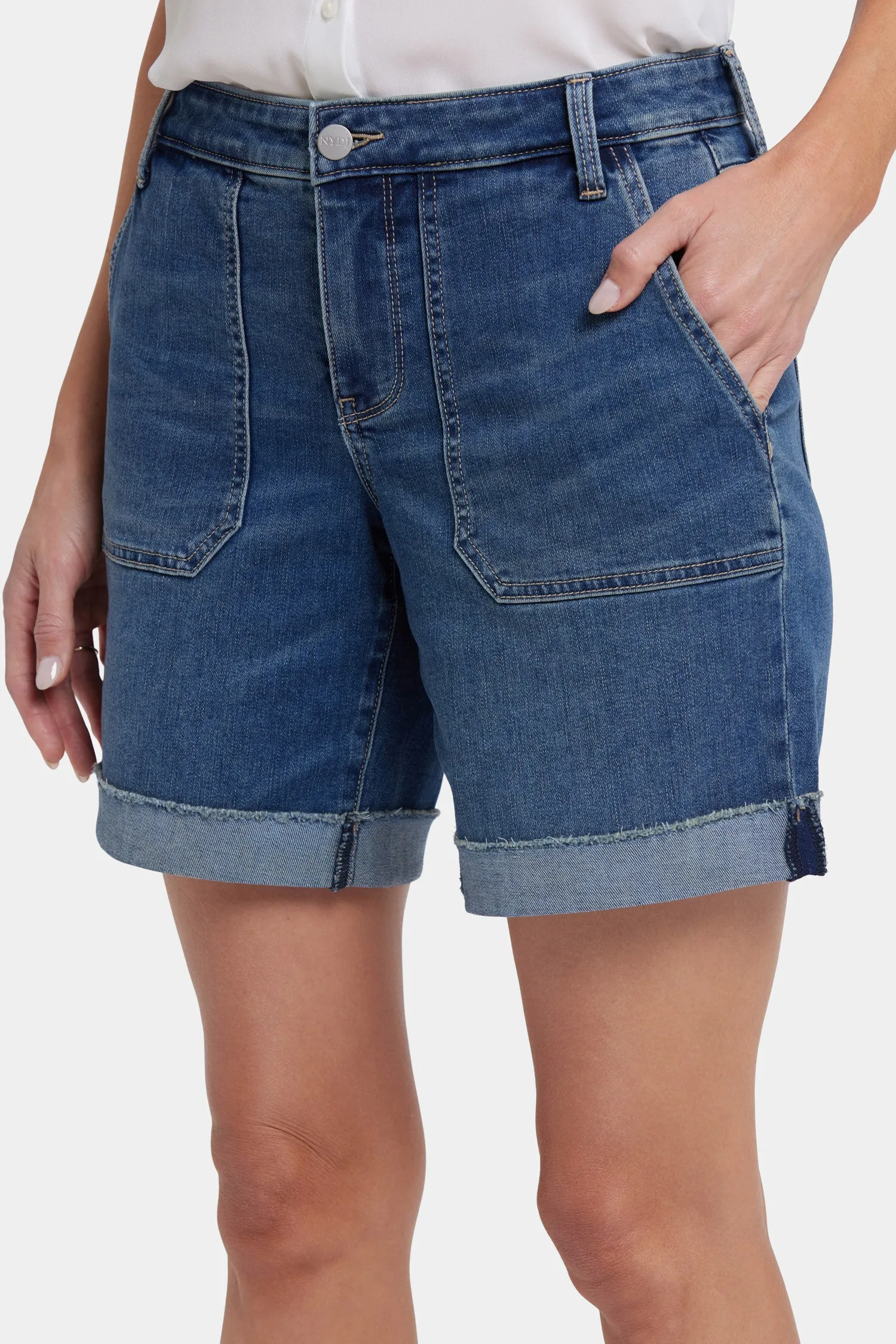 Diana Relaxed Denim Shorts - Valencia Surf