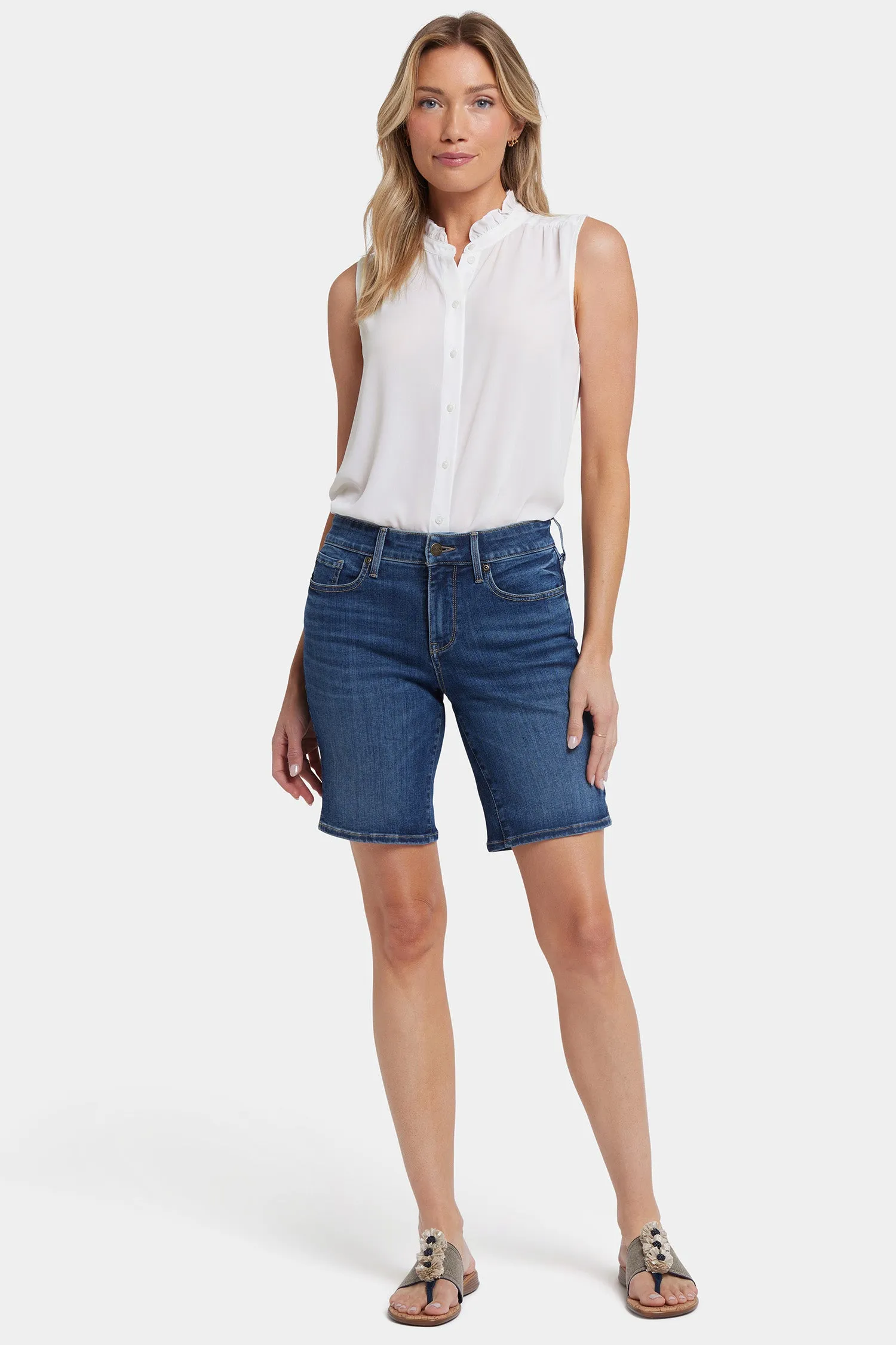 Ella Denim Shorts In Petite - Rio Rapids