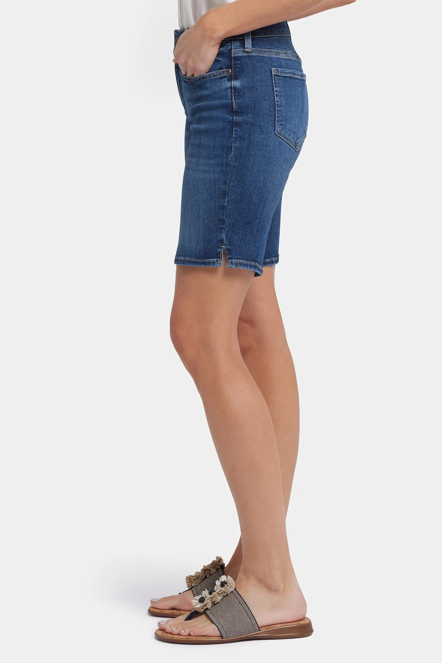 Ella Denim Shorts In Petite - Rio Rapids