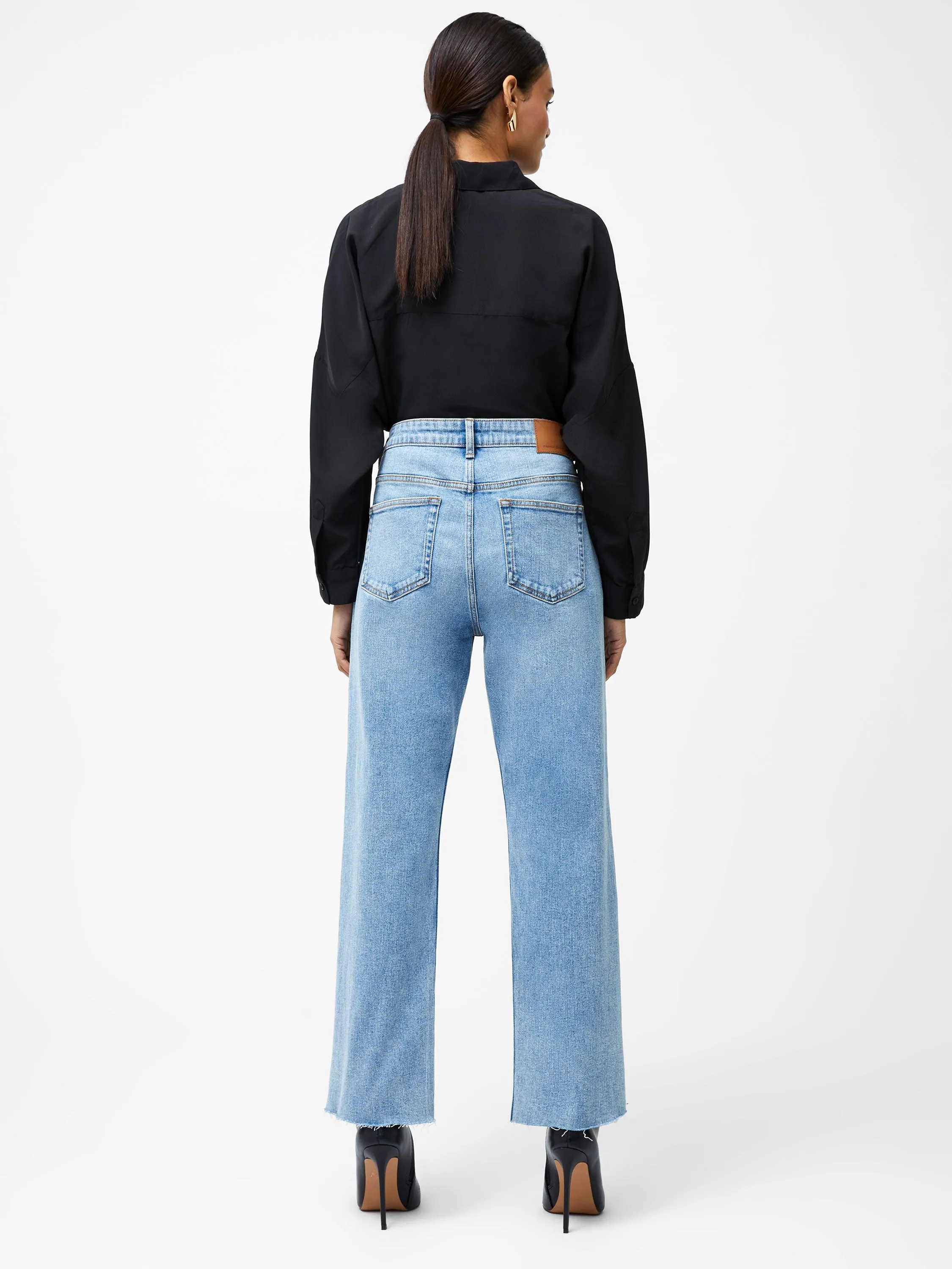 Elliot Denim Straight Leg Cropped Jeans 27 Inch