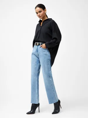 Elliot Denim Straight Leg Cropped Jeans 27 Inch