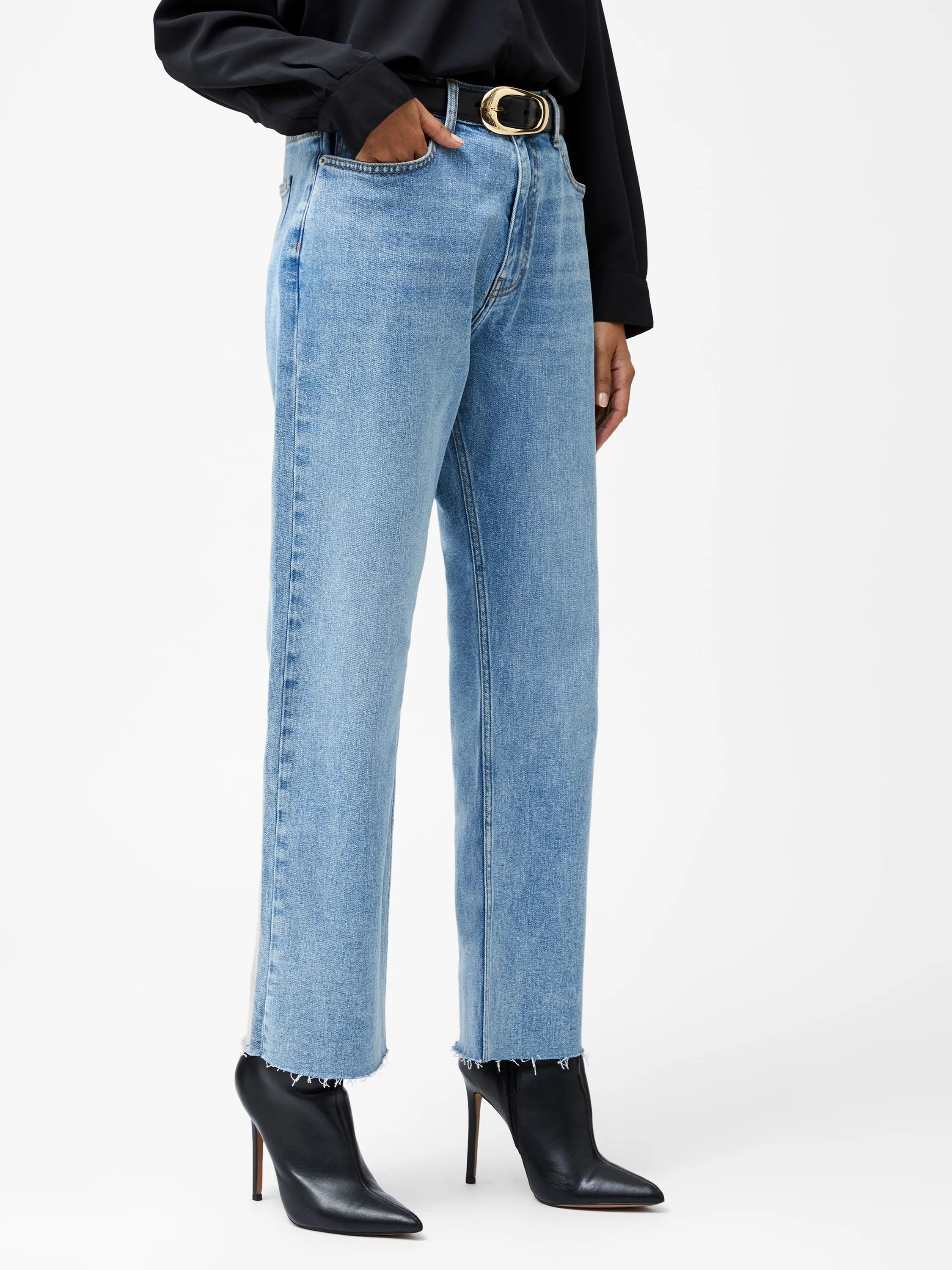 Elliot Denim Straight Leg Cropped Jeans 27 Inch