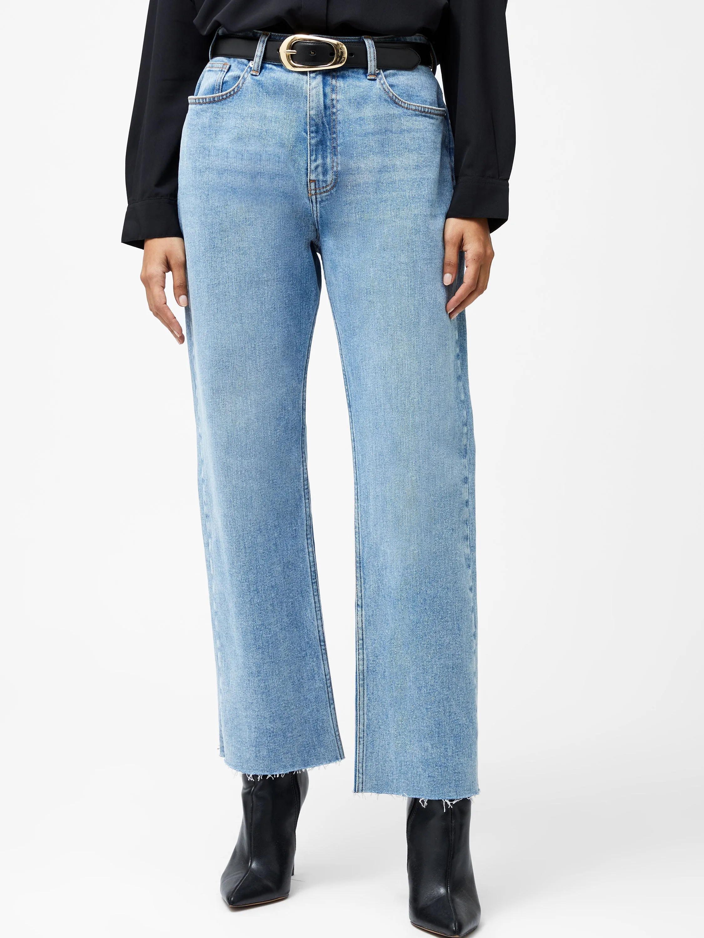 Elliot Denim Straight Leg Cropped Jeans 27 Inch