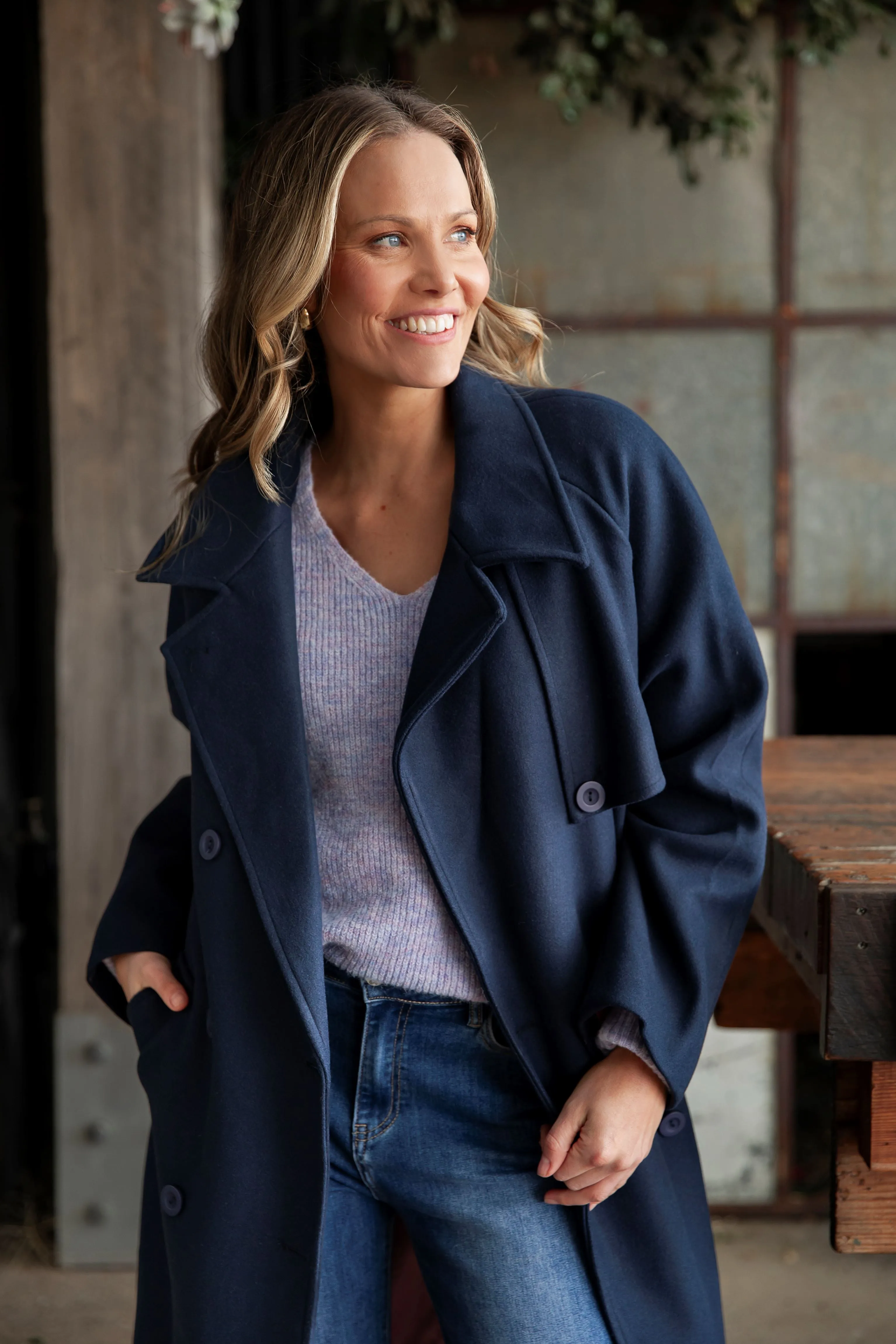 Elm Clemence Coat Dark Sapphire