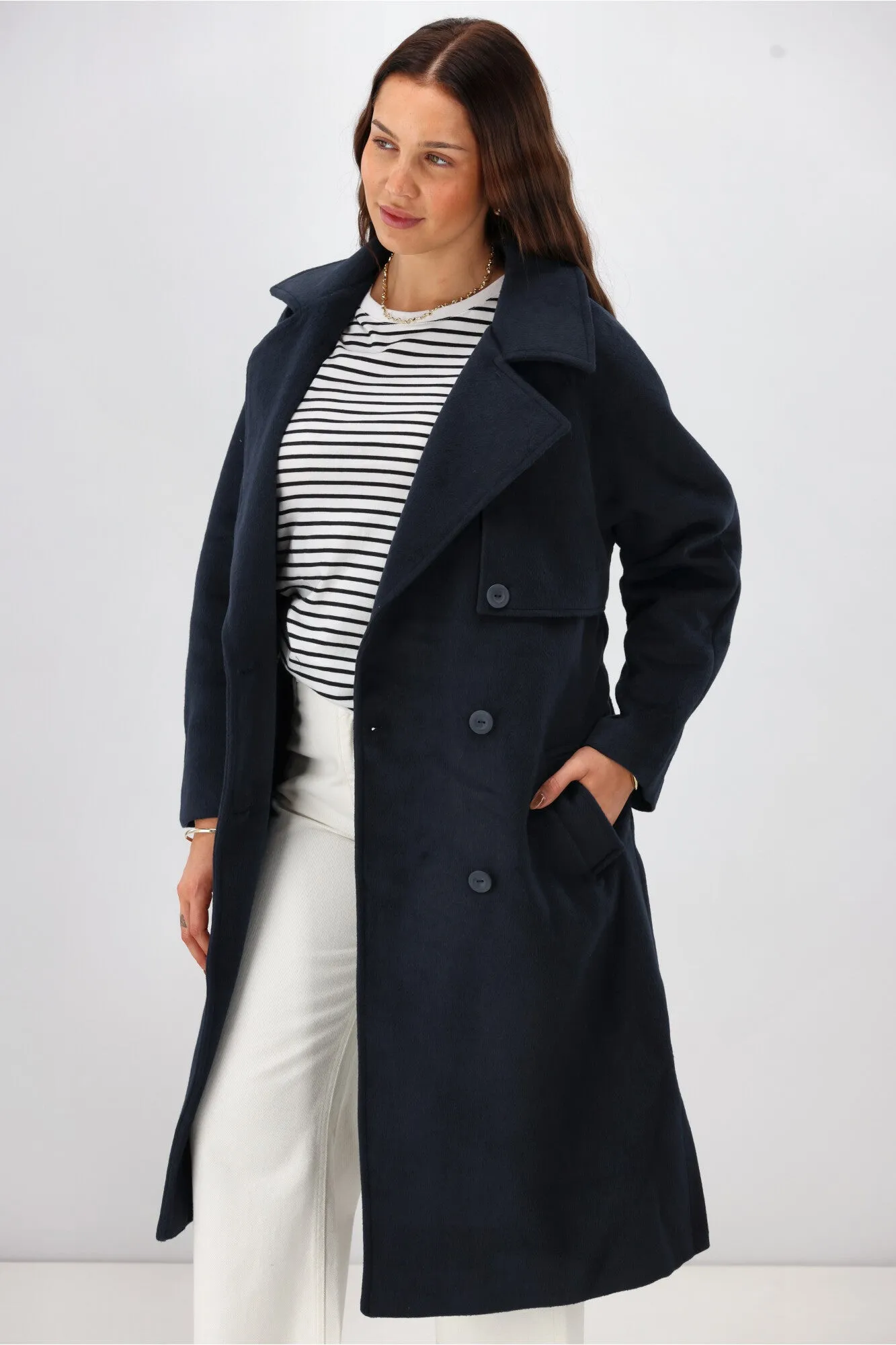 Elm Clemence Coat Dark Sapphire