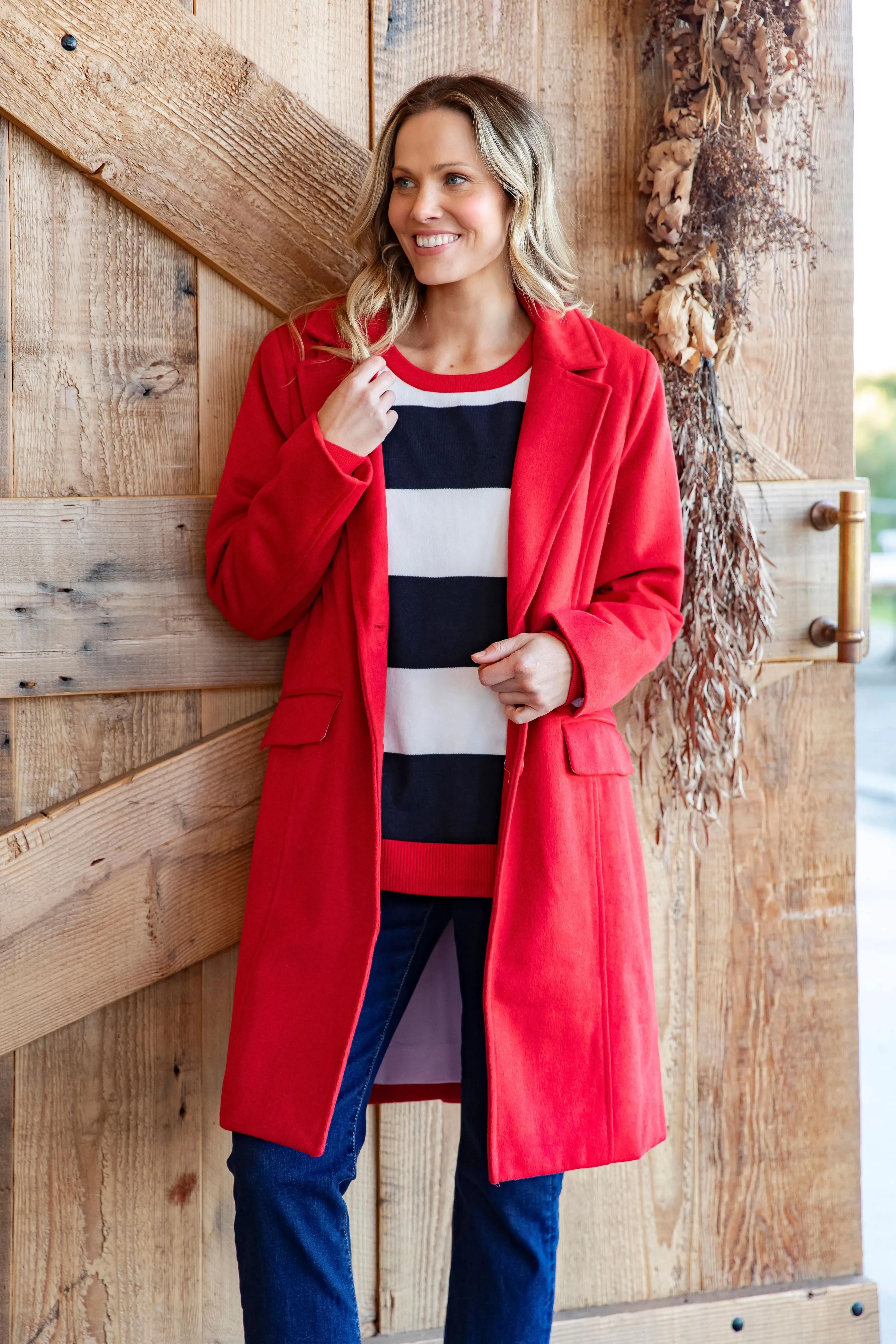 Elm Tasmin Coat Poppy