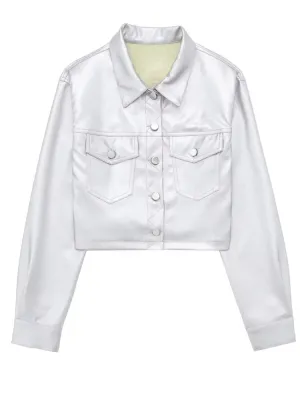 Fashion Popular Shiny Silver Jackets