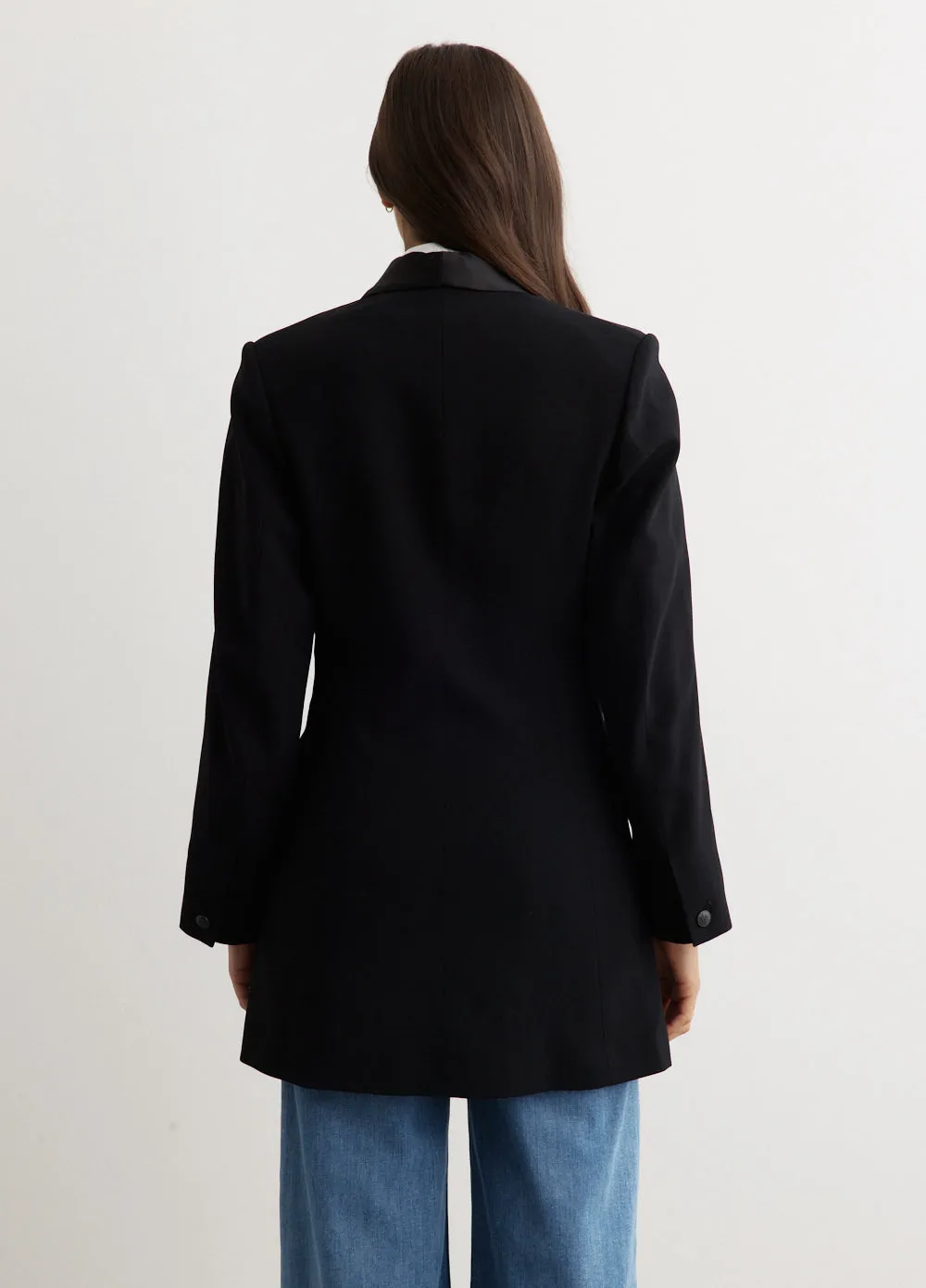 Femi Japanese Crepe Tux Dress