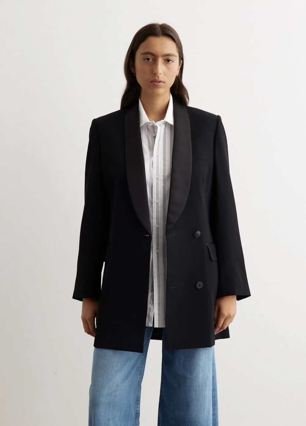 Femi Japanese Crepe Tux Dress