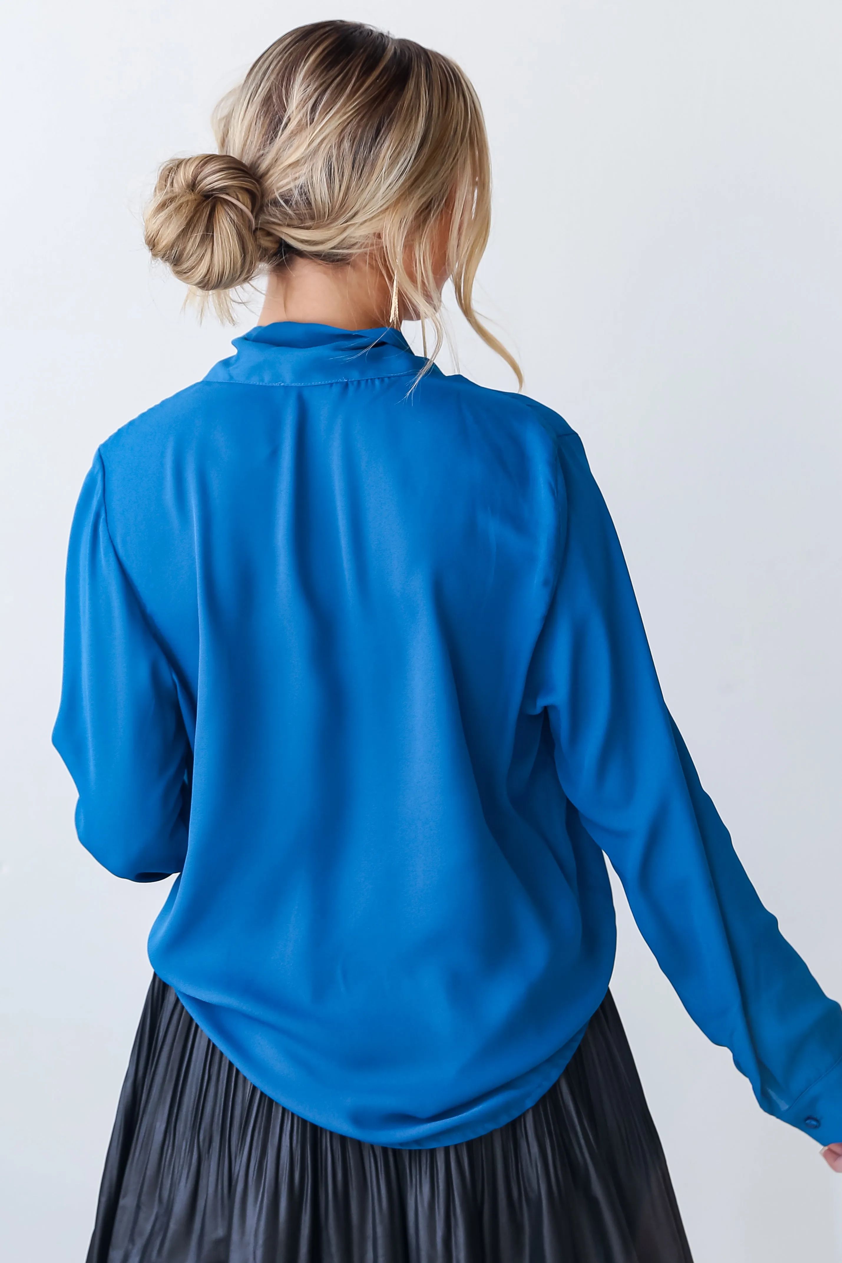 FINAL SALE - Charming Sentiments Tie-Front Button-Up Blouse