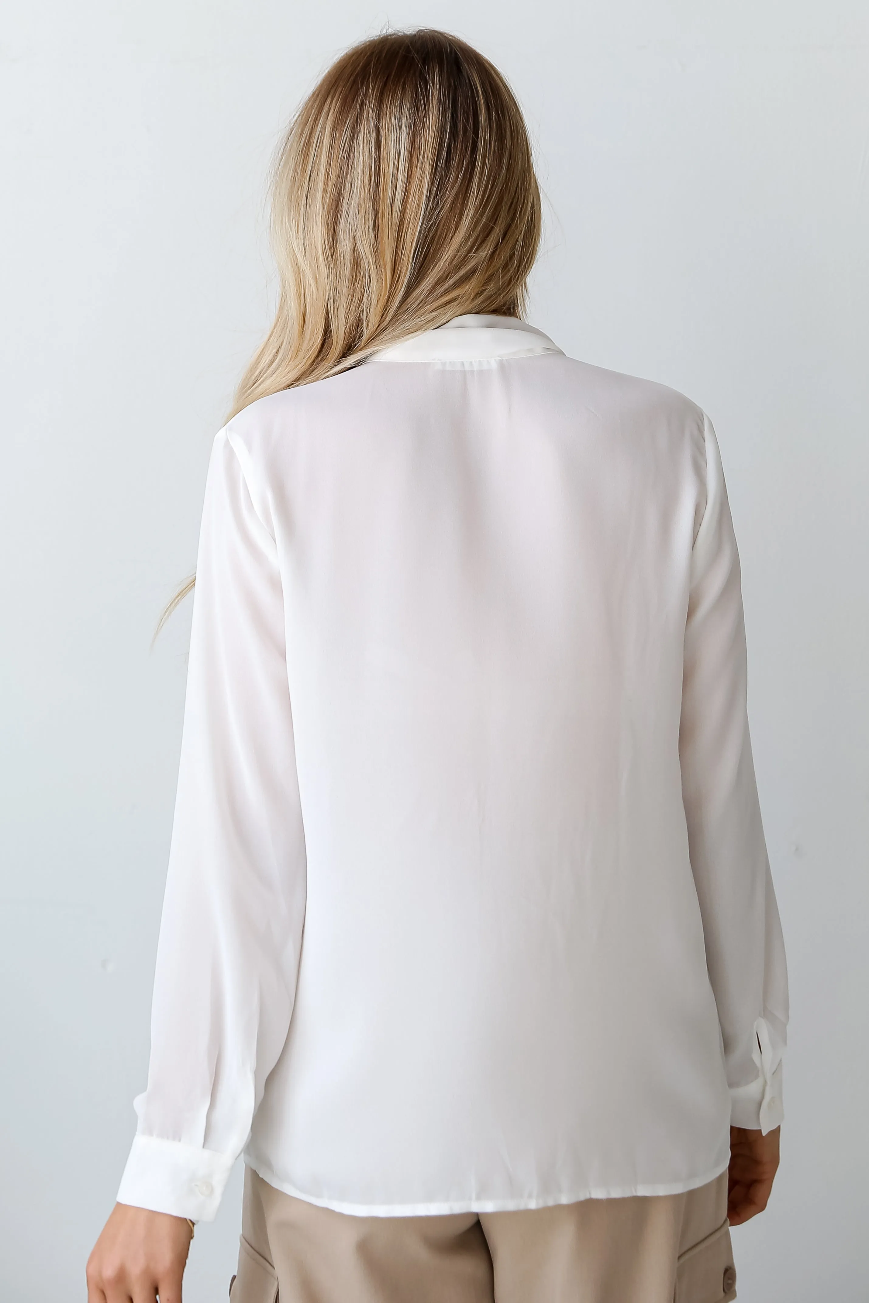FINAL SALE - Charming Sentiments Tie-Front Button-Up Blouse