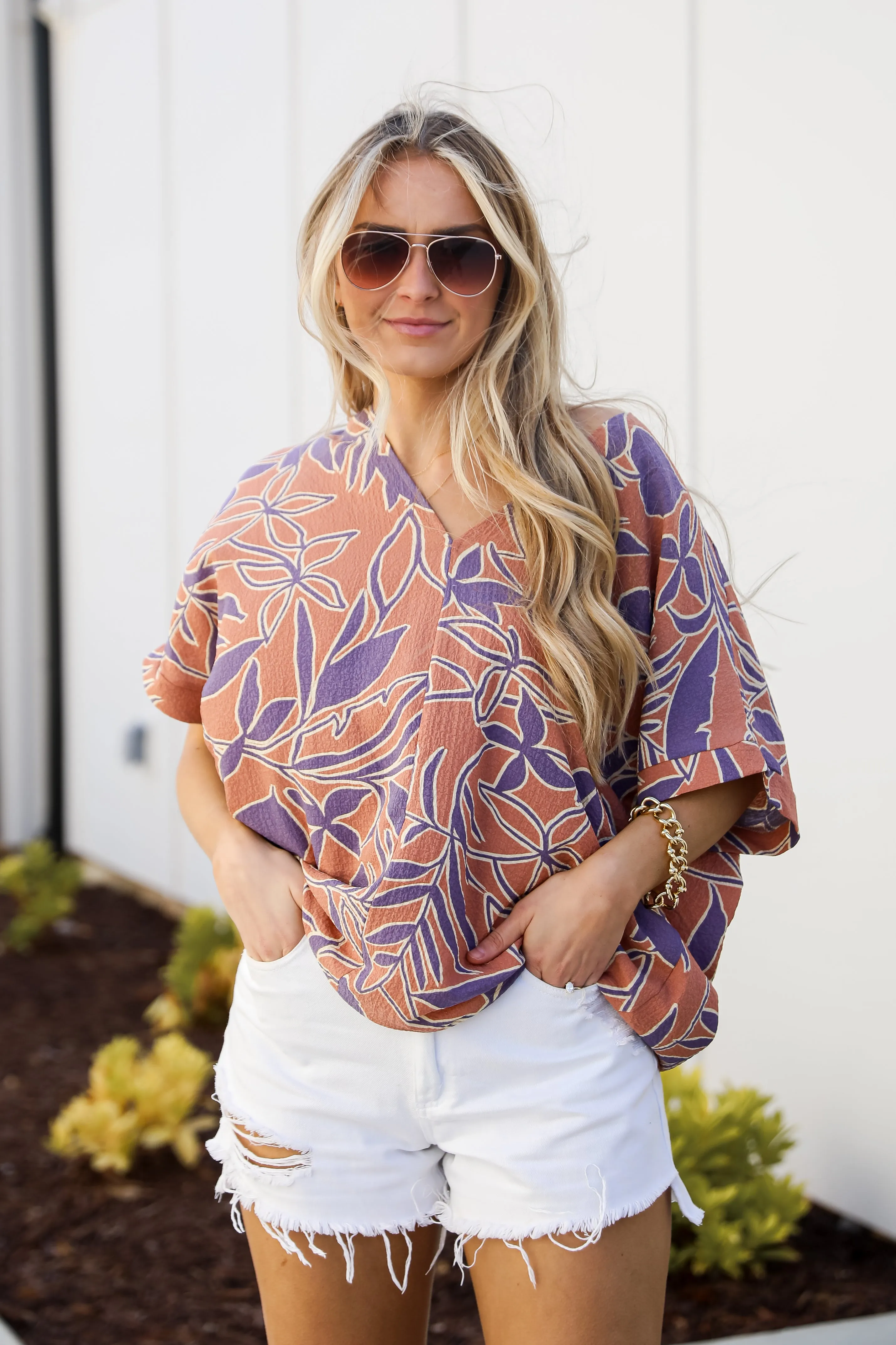 FINAL SALE - Distinctive Charm Floral Blouse