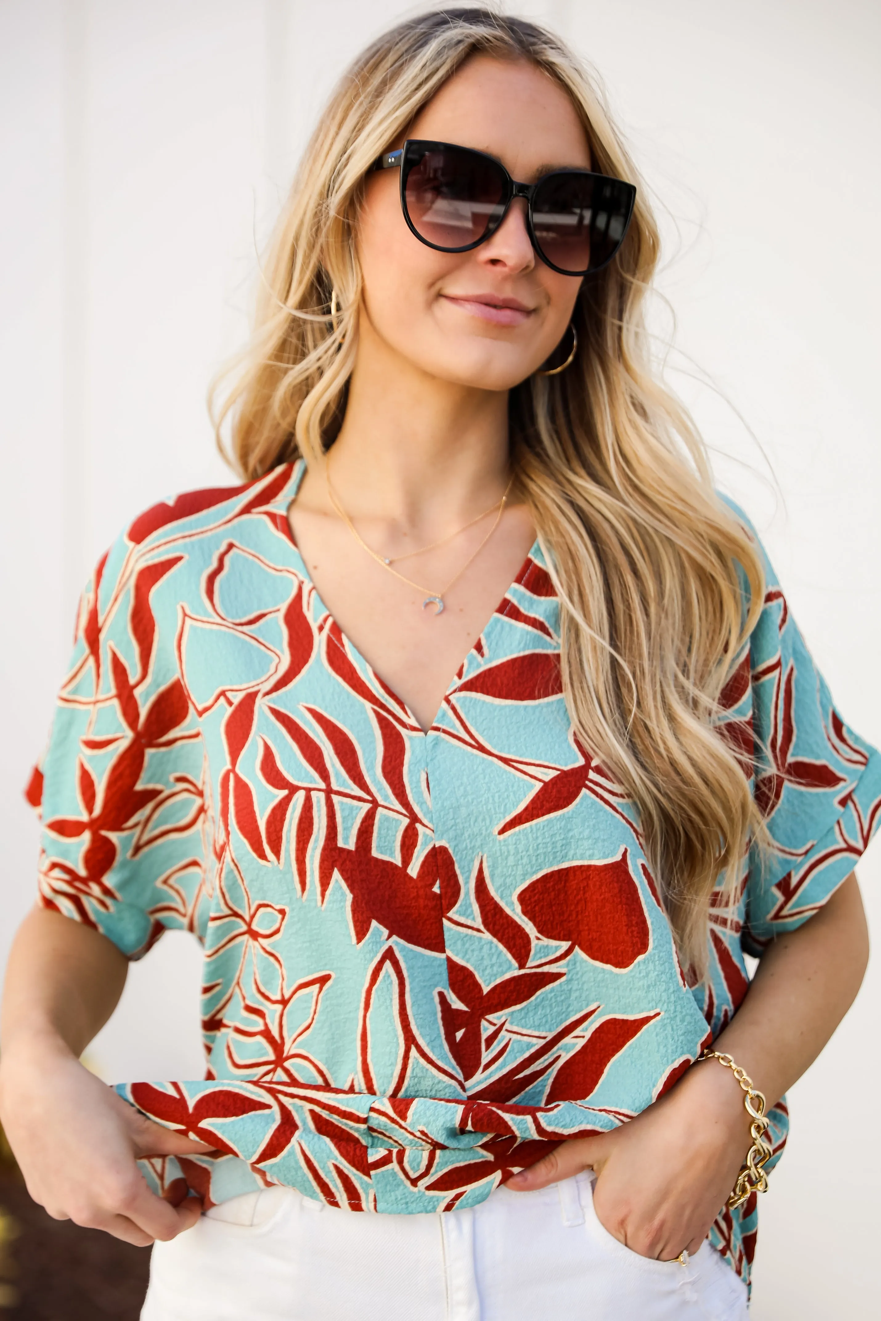 FINAL SALE - Distinctive Charm Floral Blouse