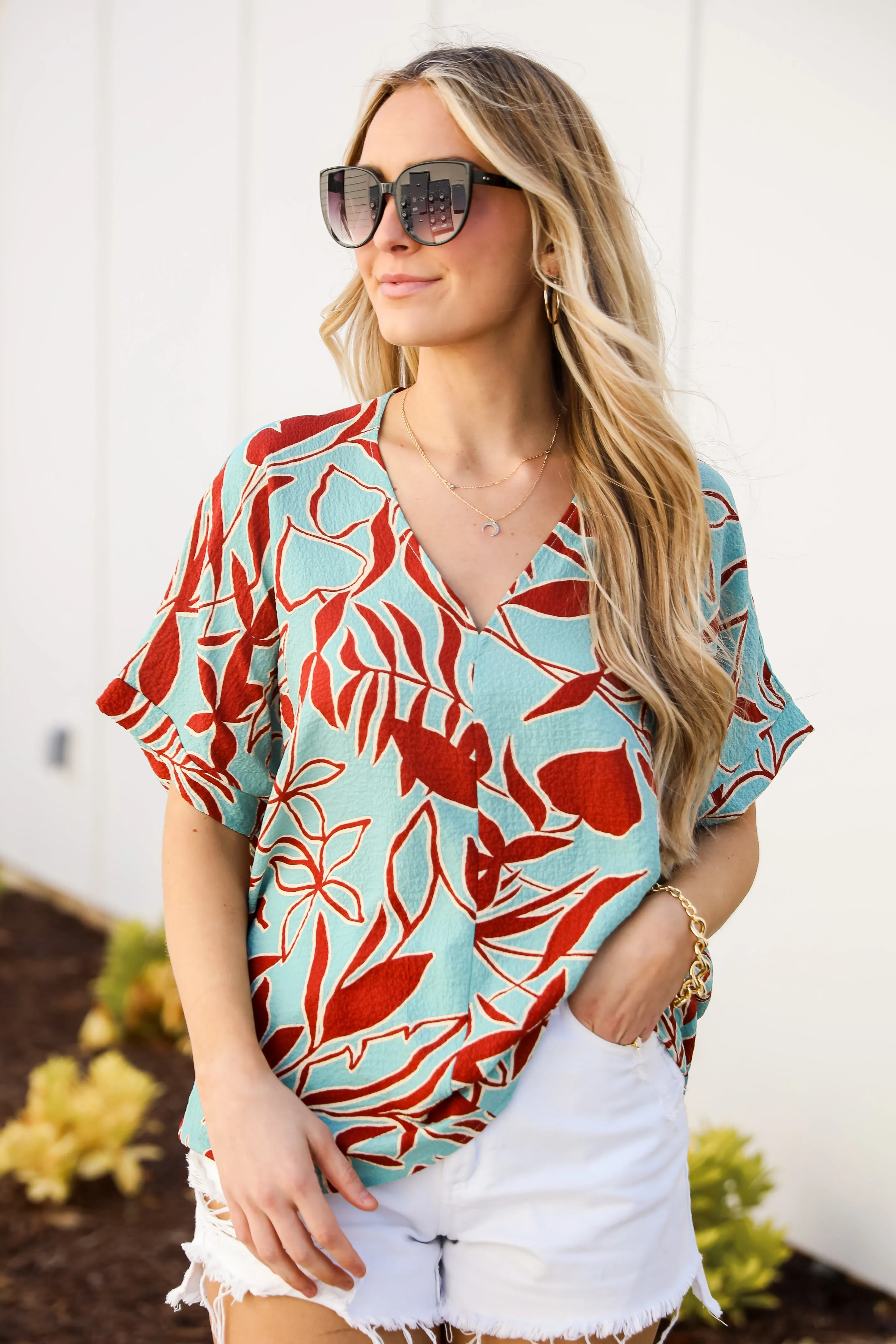 FINAL SALE - Distinctive Charm Floral Blouse