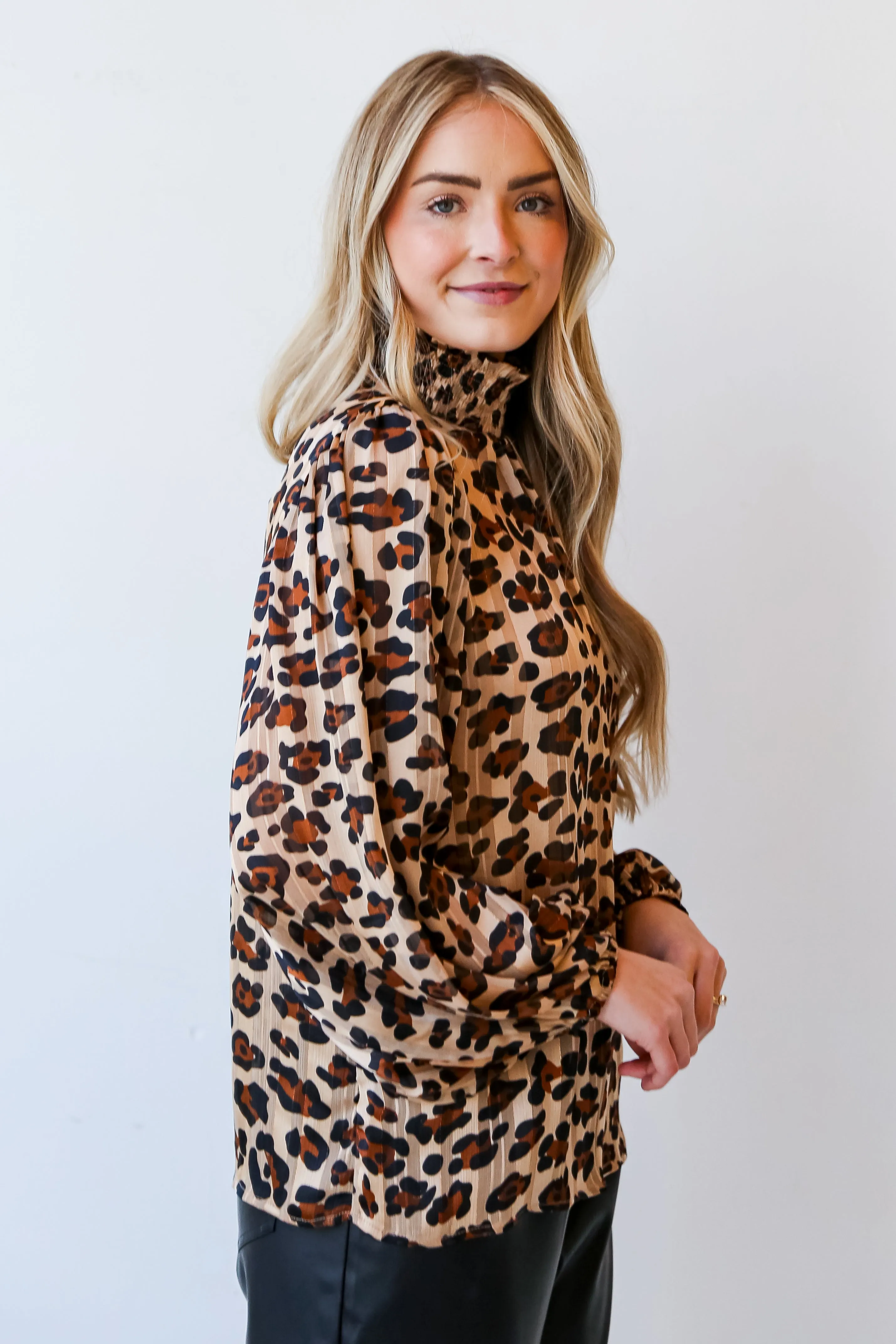 FINAL SALE - Feeling Wild Leopard Blouse