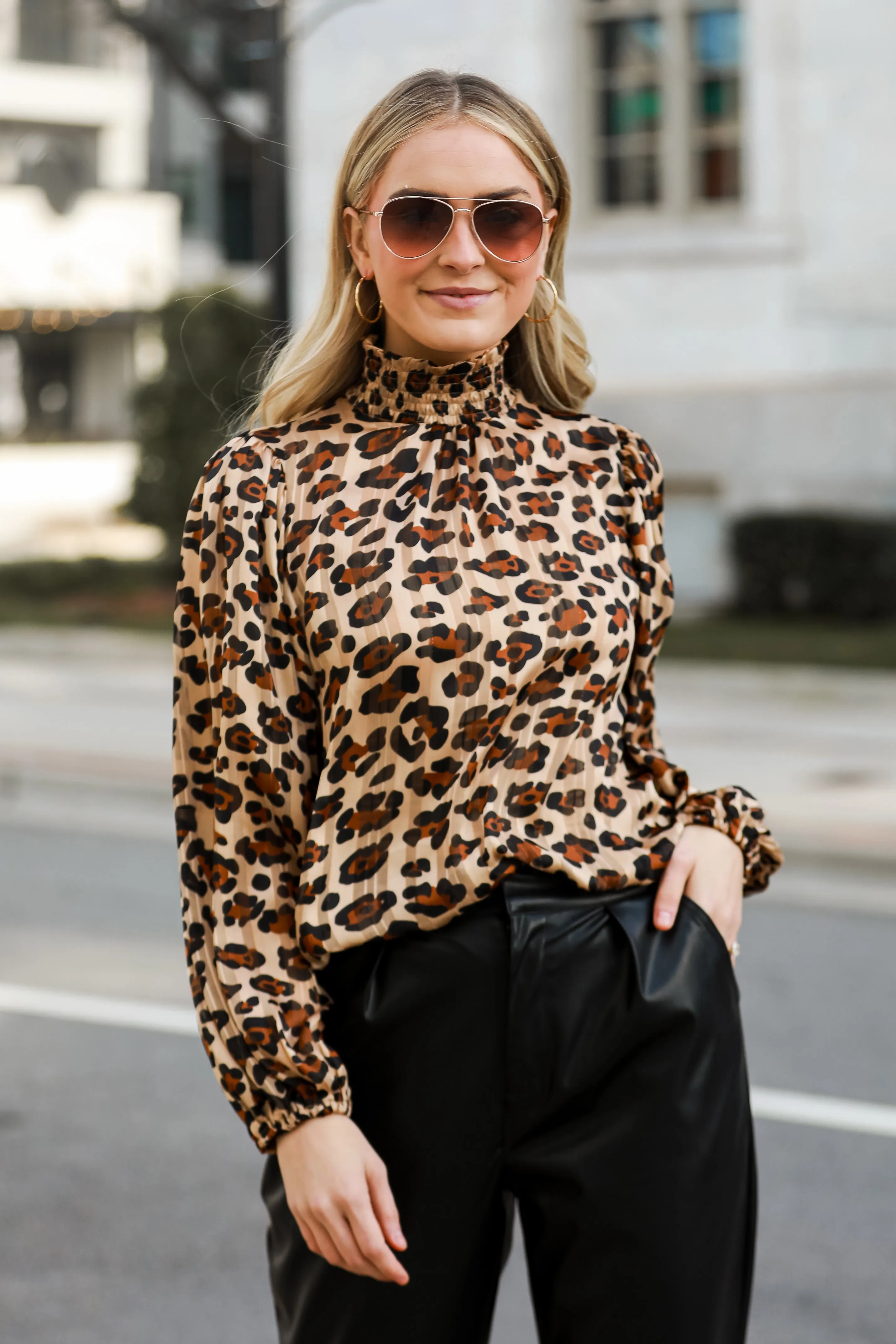 FINAL SALE - Feeling Wild Leopard Blouse