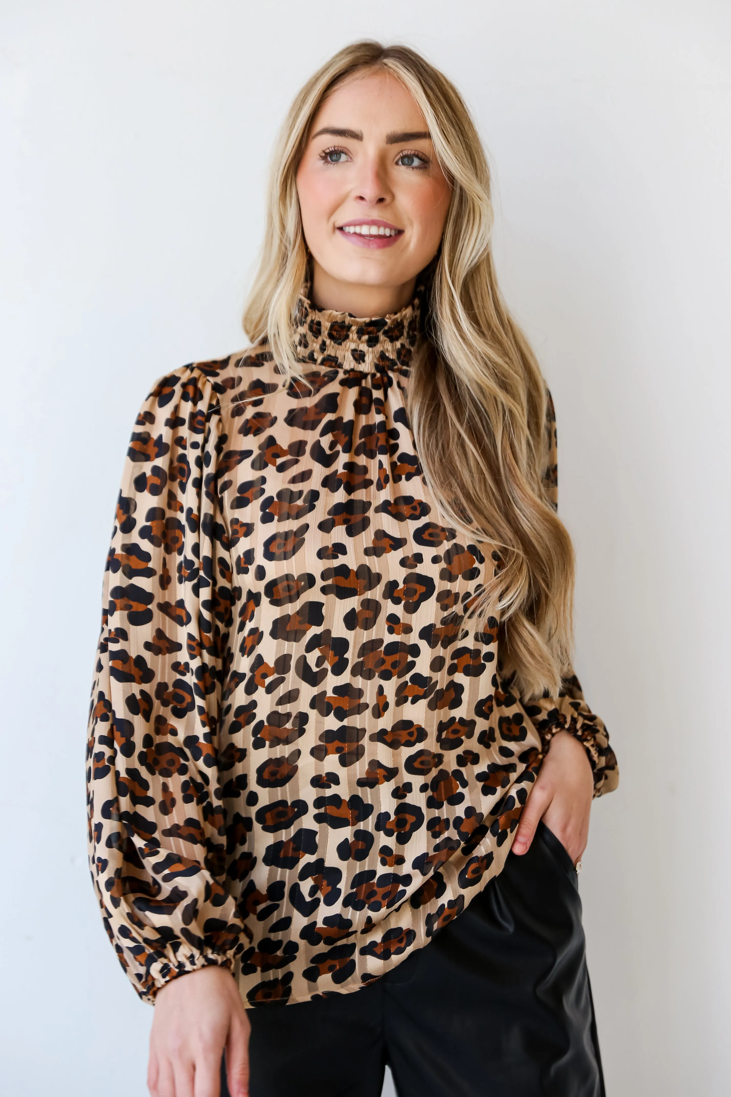 FINAL SALE - Feeling Wild Leopard Blouse