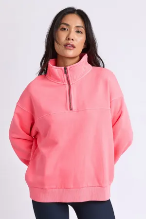 Foxwood College Zip Crew Neon Pink