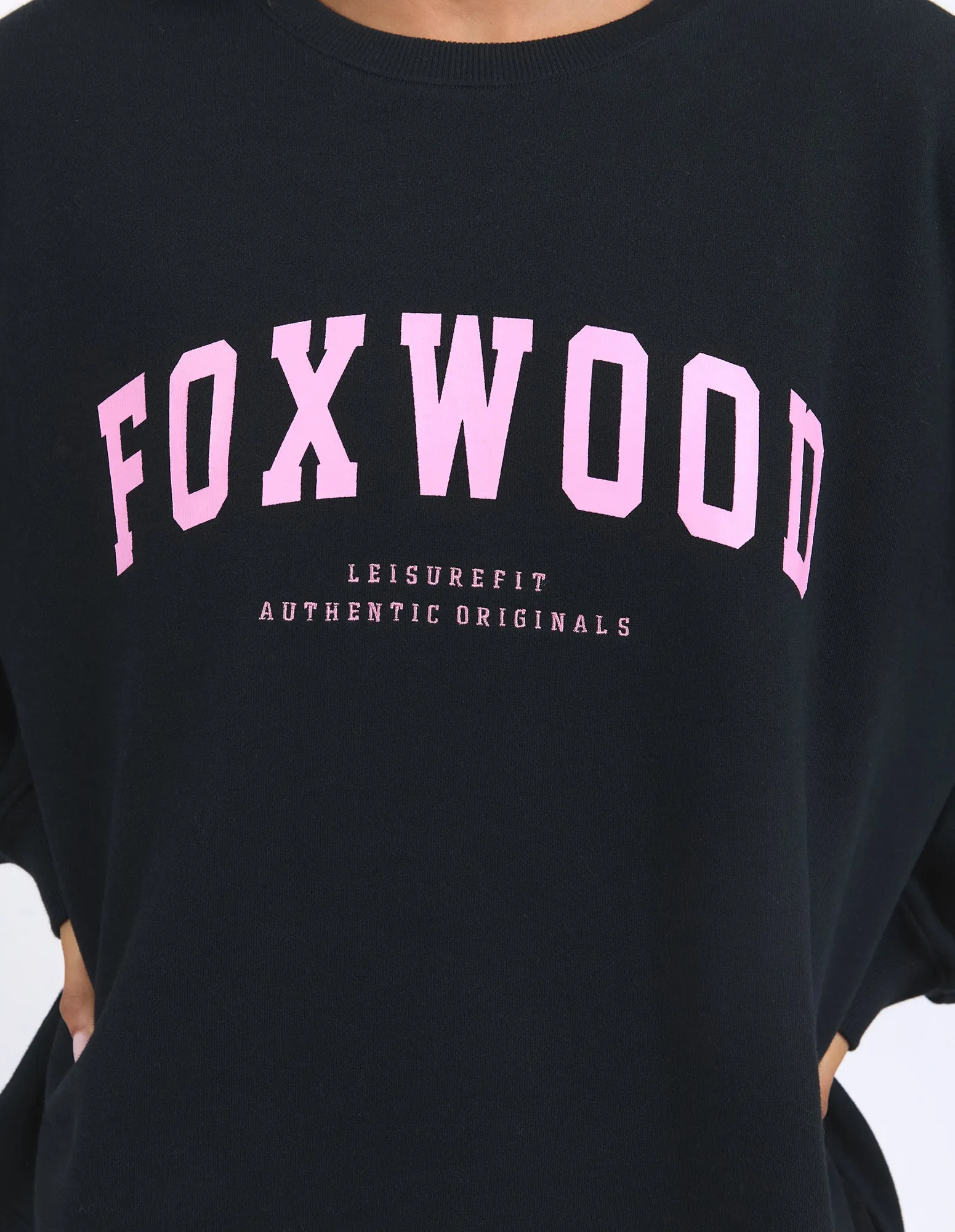 Foxwood Interval Crew Black W/ Neon Pink Preorder Early July