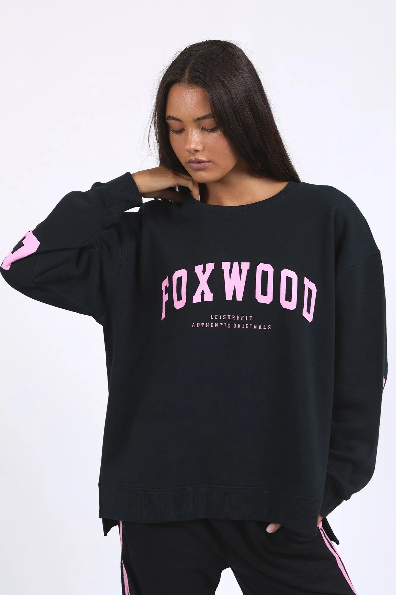 Foxwood Interval Crew Black W/ Neon Pink Preorder Early July