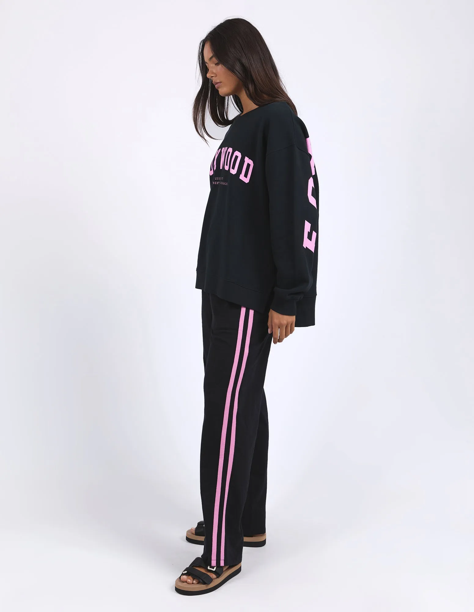 Foxwood Interval Crew Black W/ Neon Pink Preorder Early July