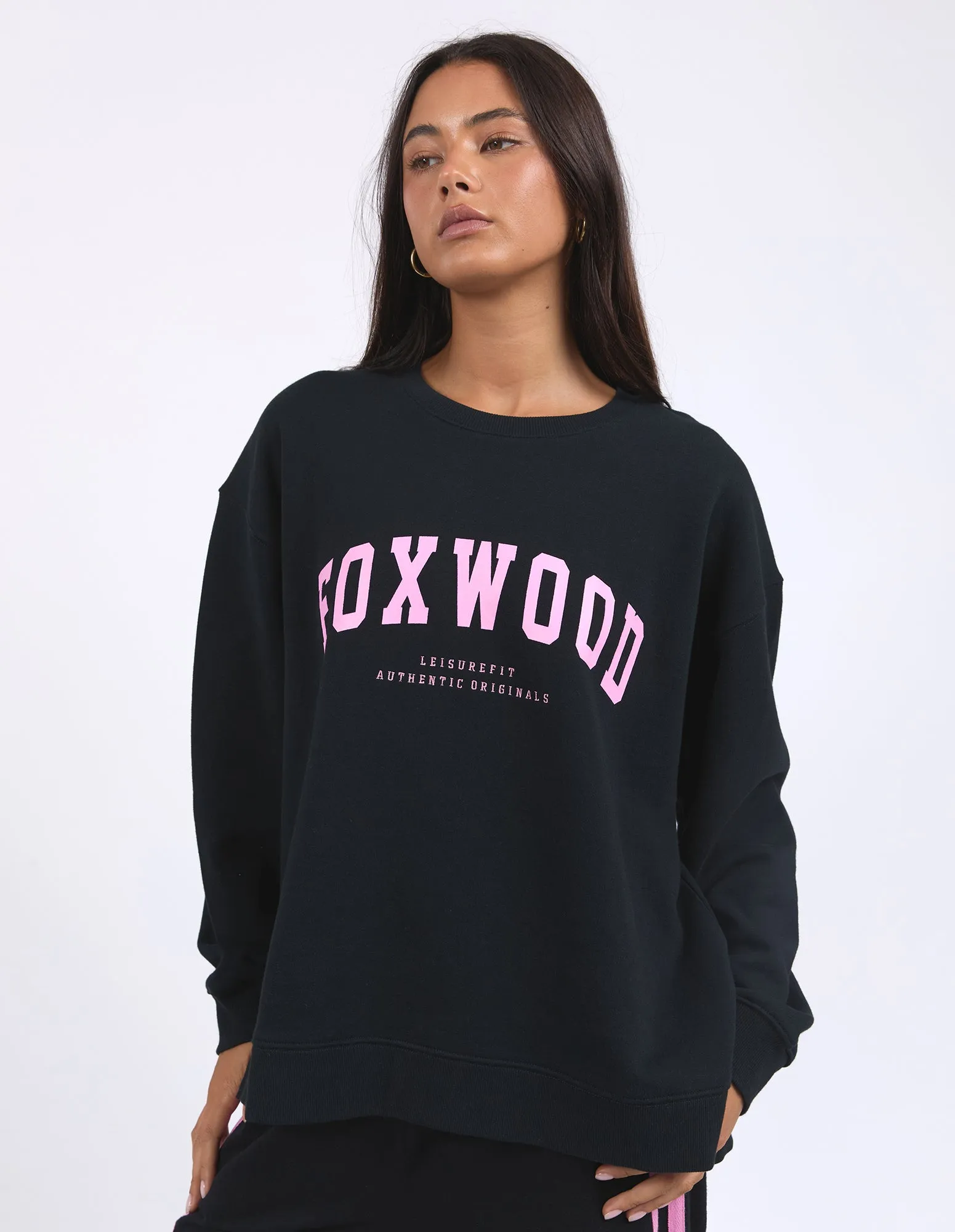 Foxwood Interval Crew Black W/ Neon Pink Preorder Early July