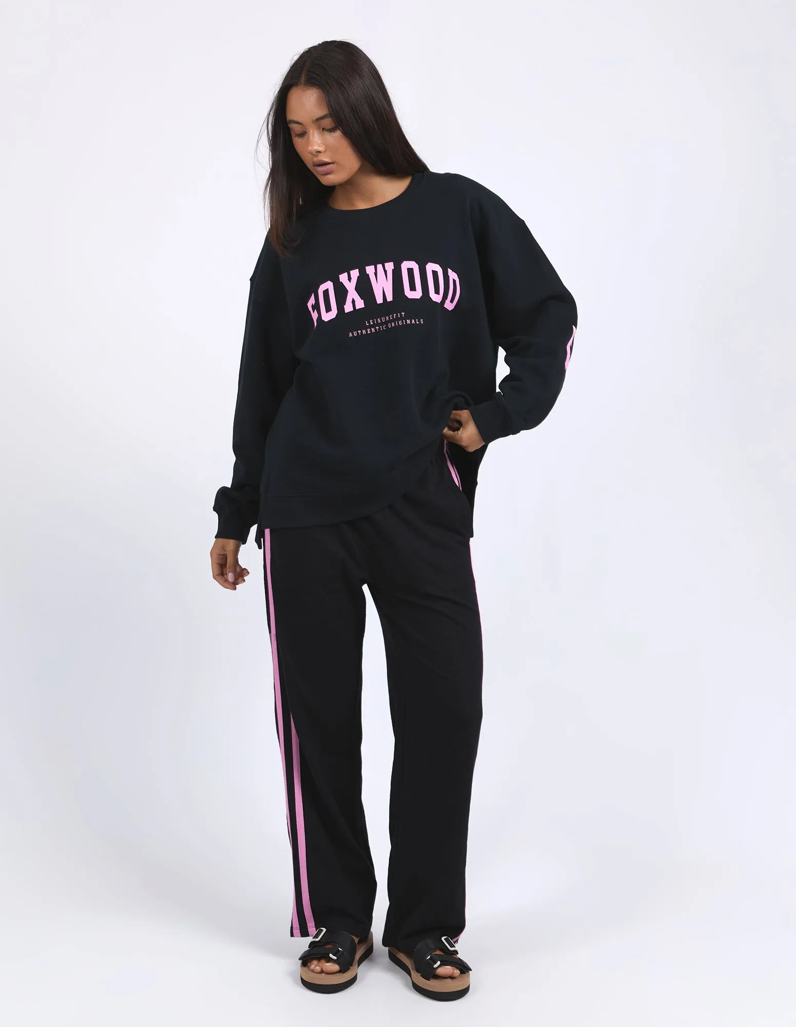 Foxwood Interval Crew Black W/ Neon Pink Preorder Early July