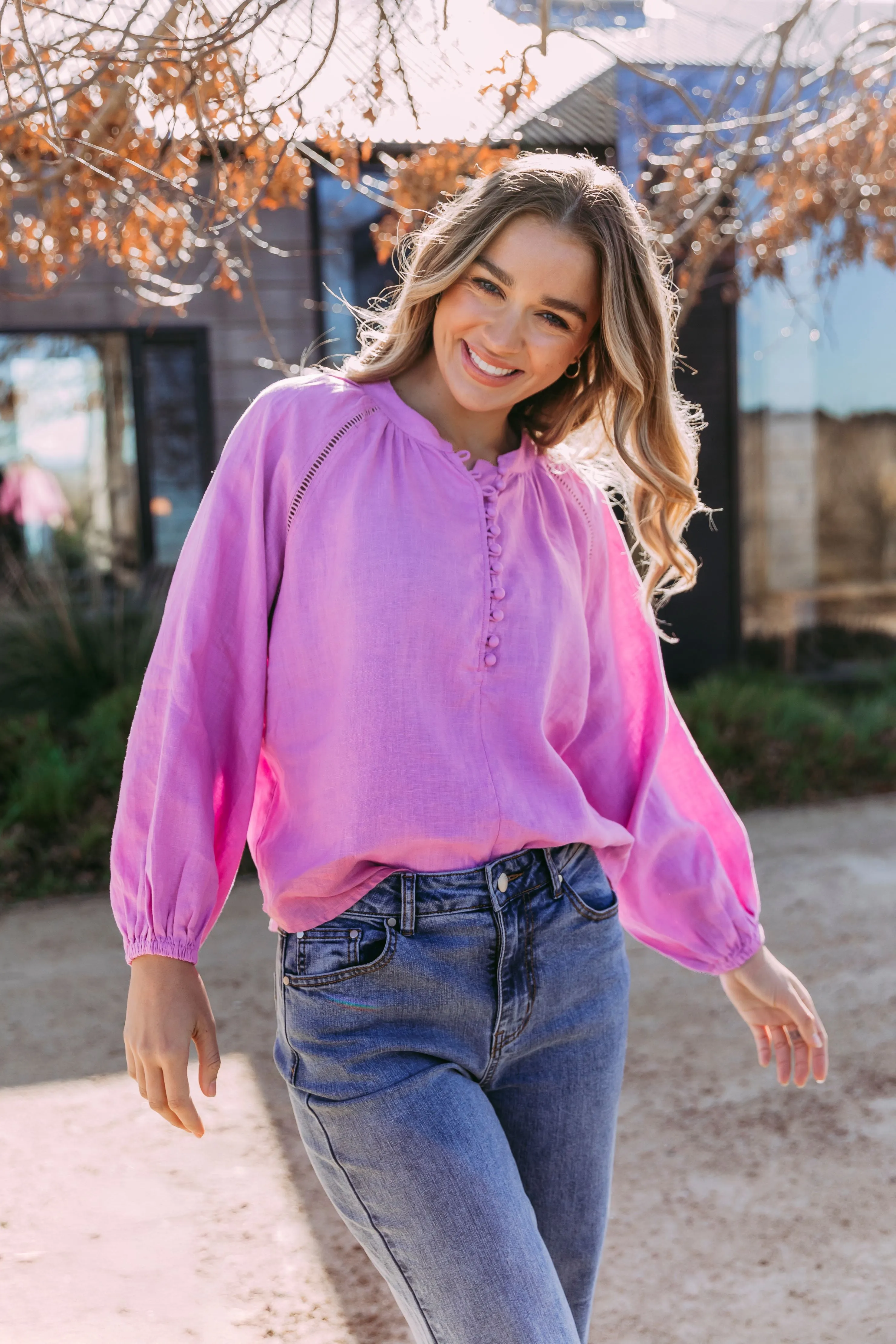 Foxwood Sardinia Blouse Fuchsia