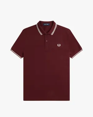 Fred Perry Twin Tipped Polo Shirt - Oxblood / Ecru