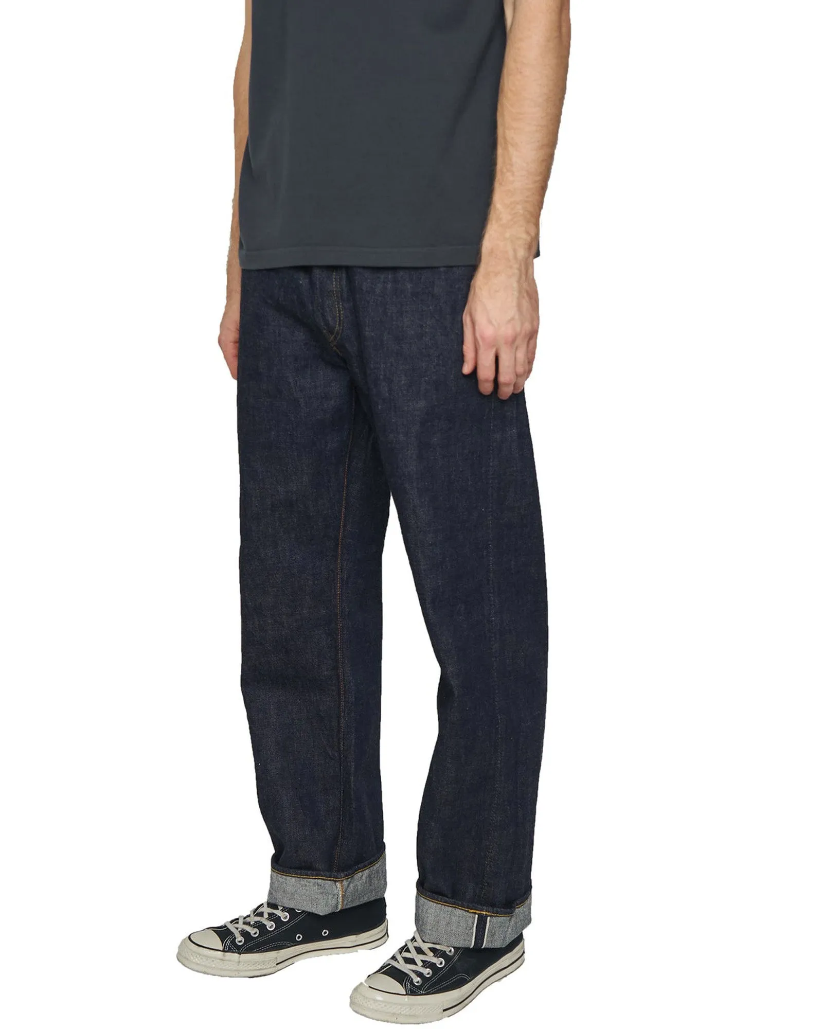 Fullcount 0105W 13.7oz Selvedge Wide Fit Mens Jeans - Indigo Onewash