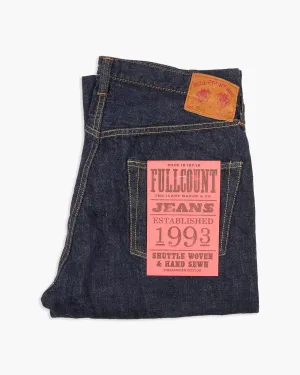 Fullcount 0105W 13.7oz Selvedge Wide Fit Mens Jeans - Indigo Onewash