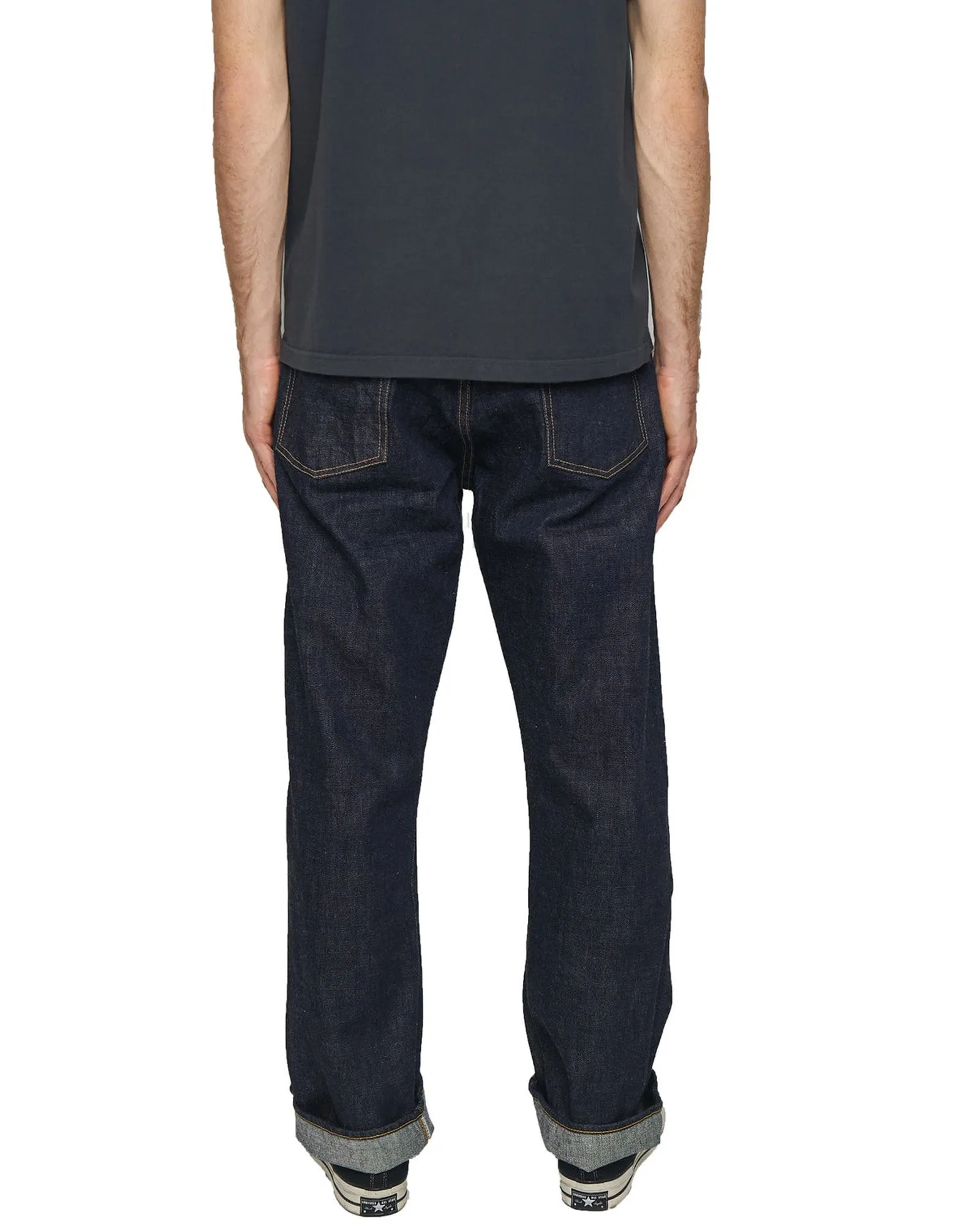 Fullcount 0105W 13.7oz Selvedge Wide Fit Mens Jeans - Indigo Onewash