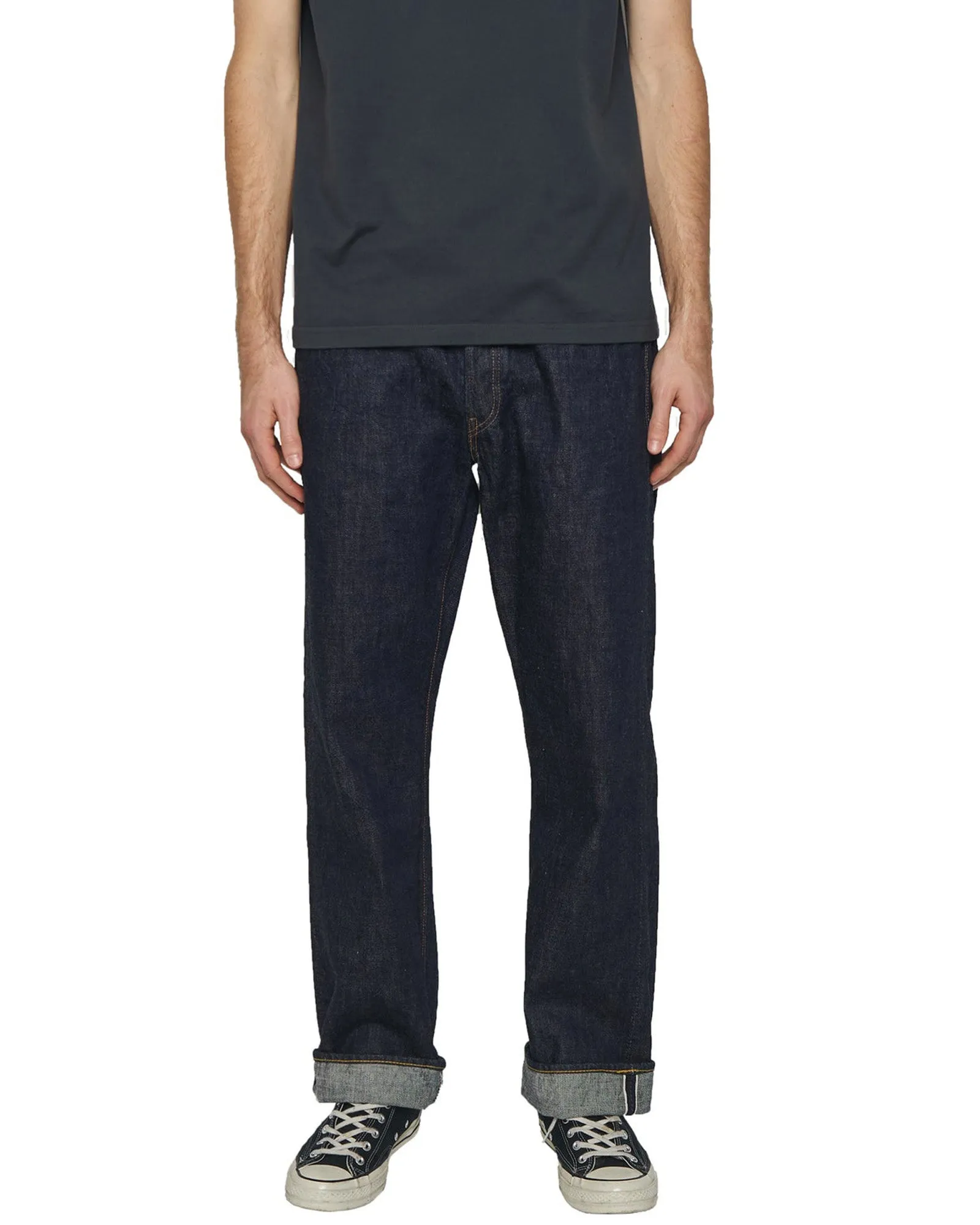 Fullcount 0105W 13.7oz Selvedge Wide Fit Mens Jeans - Indigo Onewash