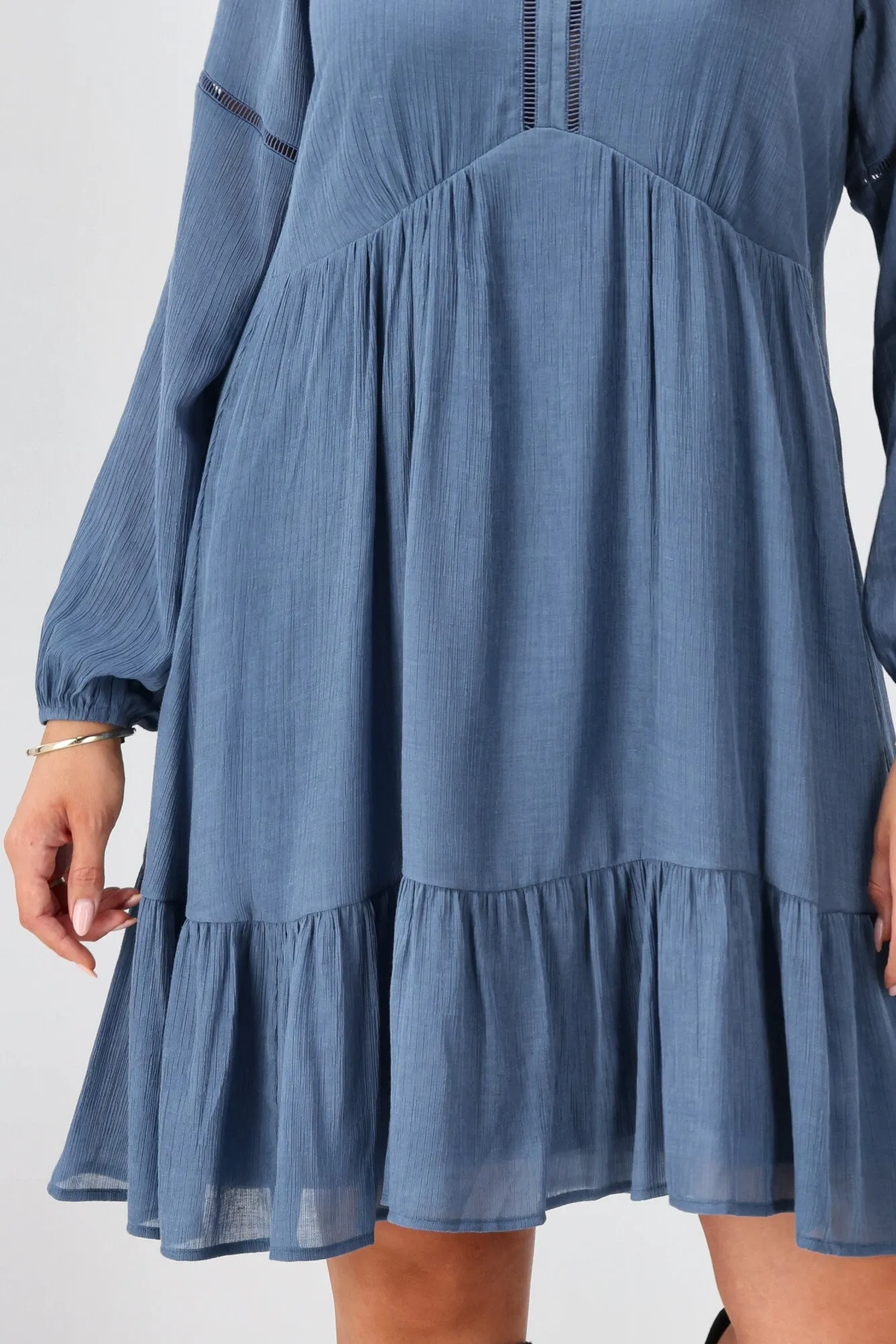 Gloss The Label Anais Empire Line Dress Blue