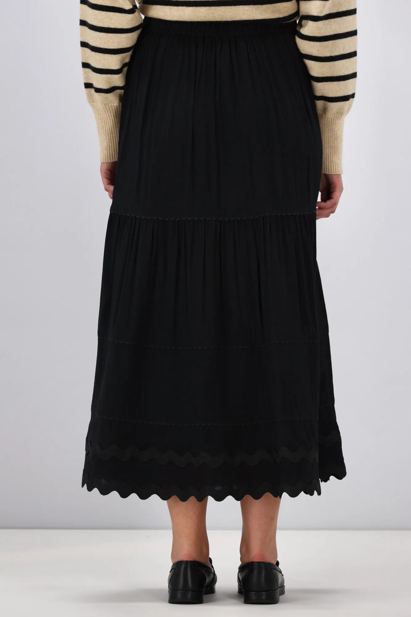 Gloss the Label Roanne Ric Rac Skirt Black