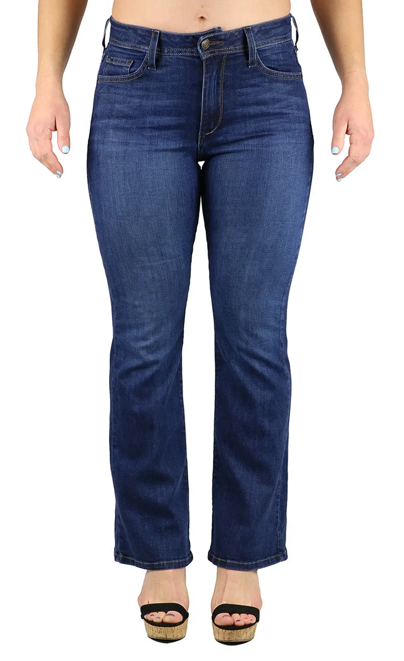 Hazel Petite Flare Dark Wash