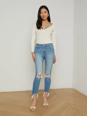 High Line Distressed Skinny Jean