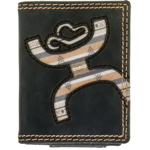 HOOey Original Lakita Print (Black) - Men's Bifold Money Clip Wallet