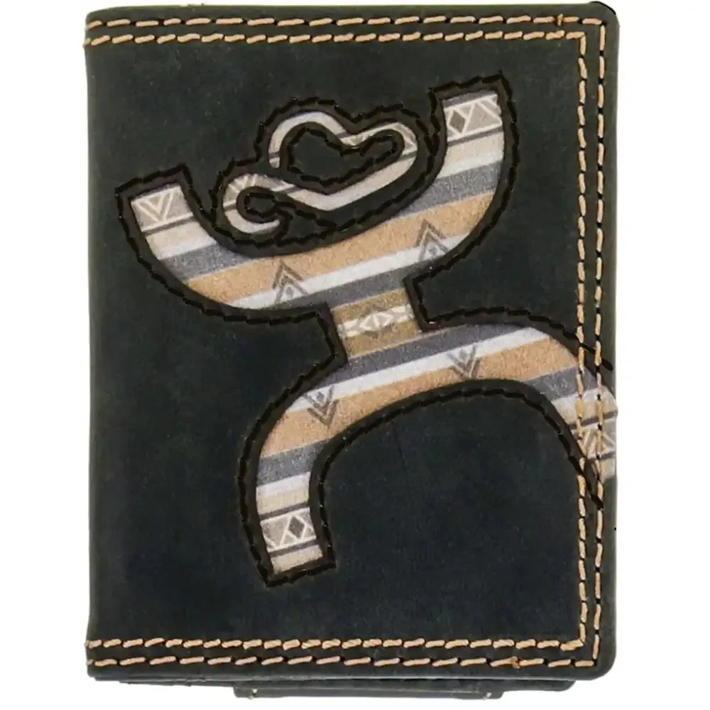 HOOey Original Lakita Print (Black) - Men's Bifold Money Clip Wallet