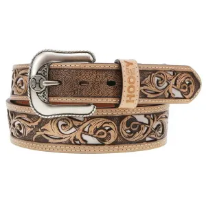 HOOey Top Notch Hand Tooled (Natural/Ivory) - Men's Leather Belt