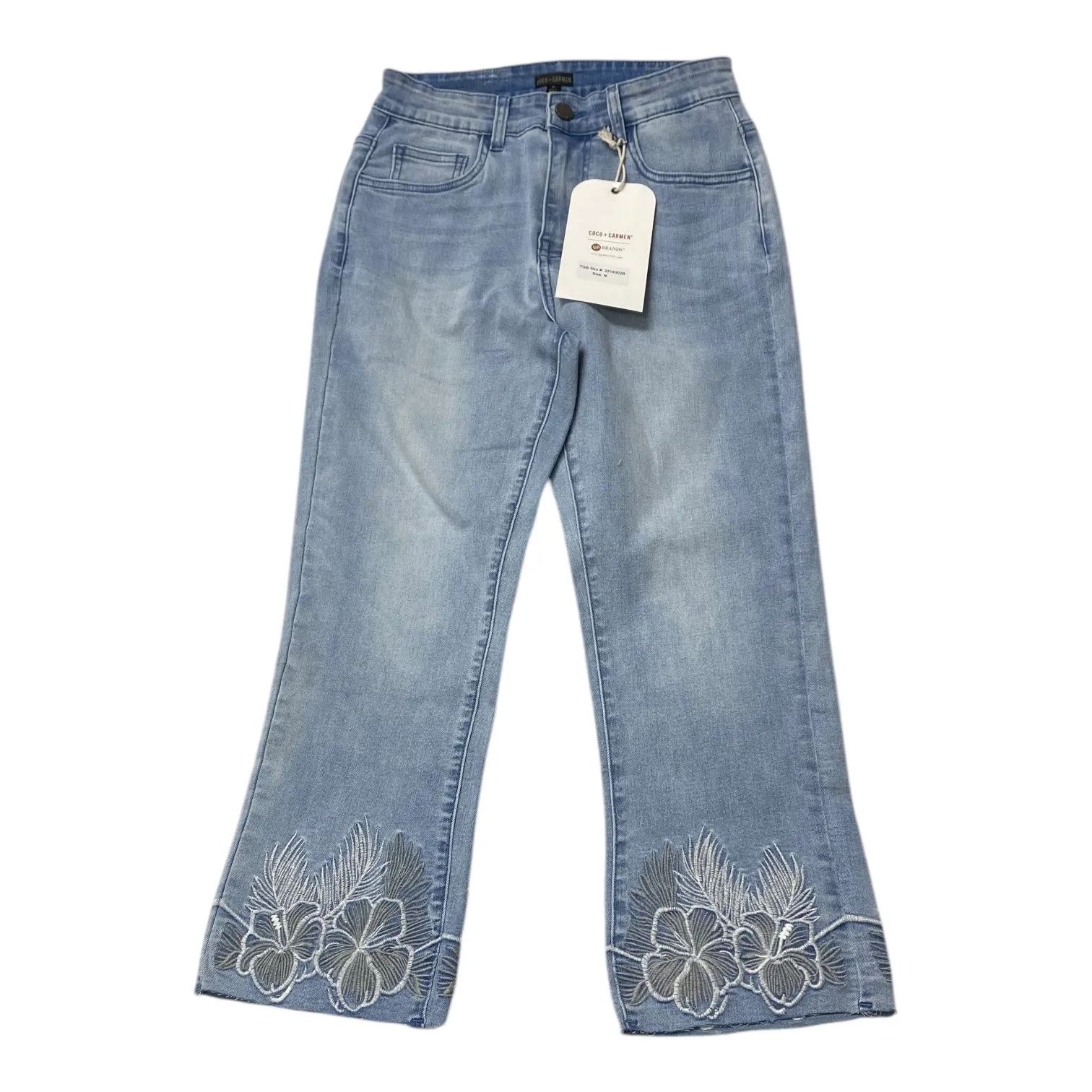 Jeans Cropped By Coco And Carmen In Blue Denim, Size:M