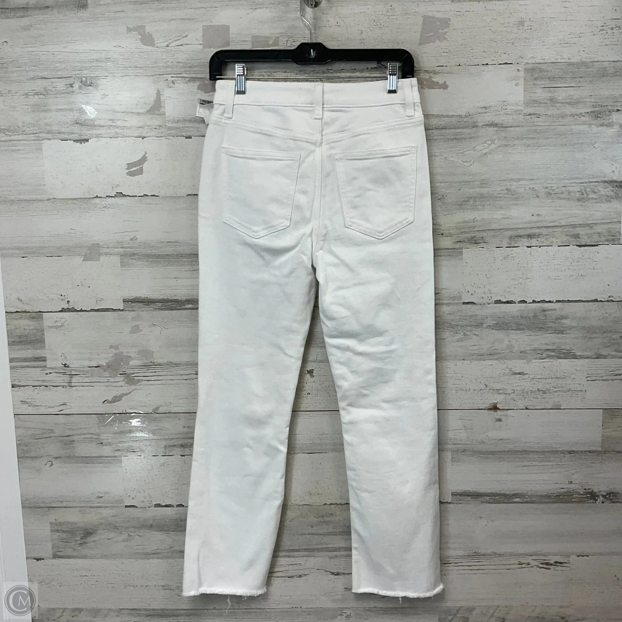 Jeans Cropped By EUNINA In White Denim, Size: 4