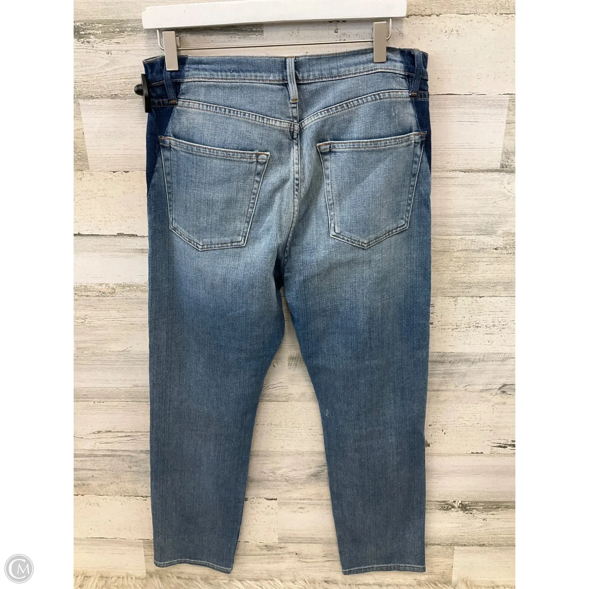 Jeans Cropped By Frame In Blue Denim, Size: 8