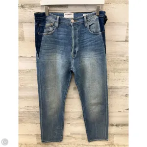 Jeans Cropped By Frame In Blue Denim, Size: 8