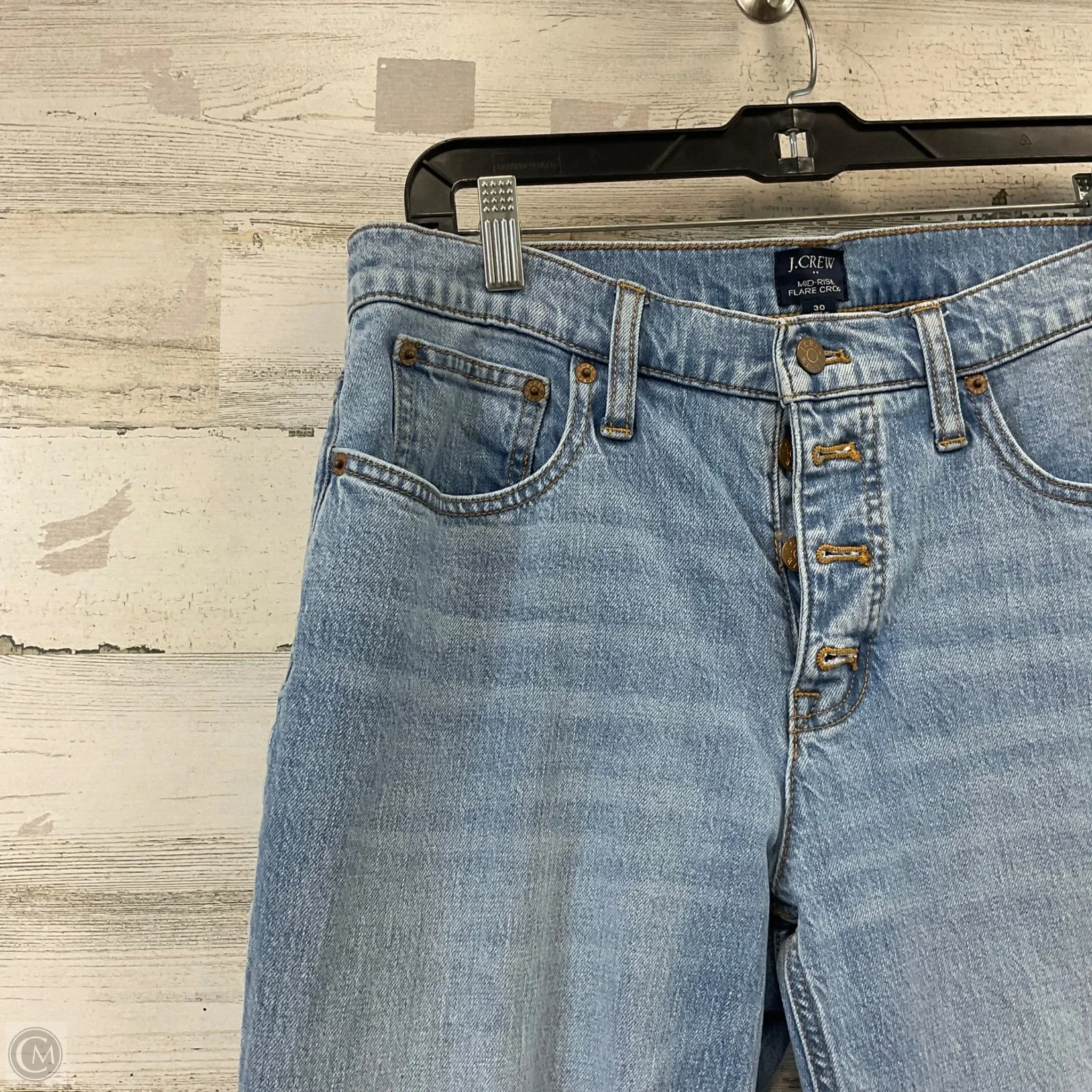 Jeans Cropped By J. Crew In Blue Denim, Size: 10
