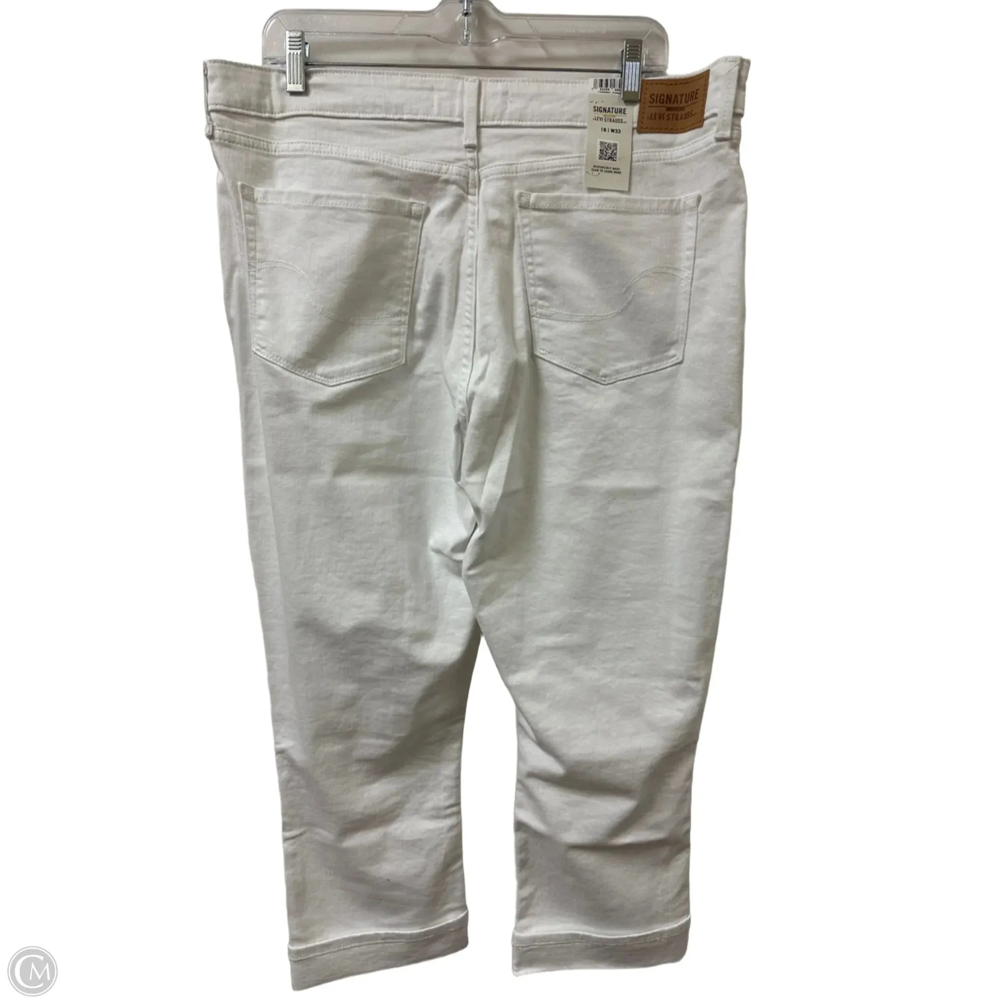 Jeans Cropped By Levis In White, Size: 16