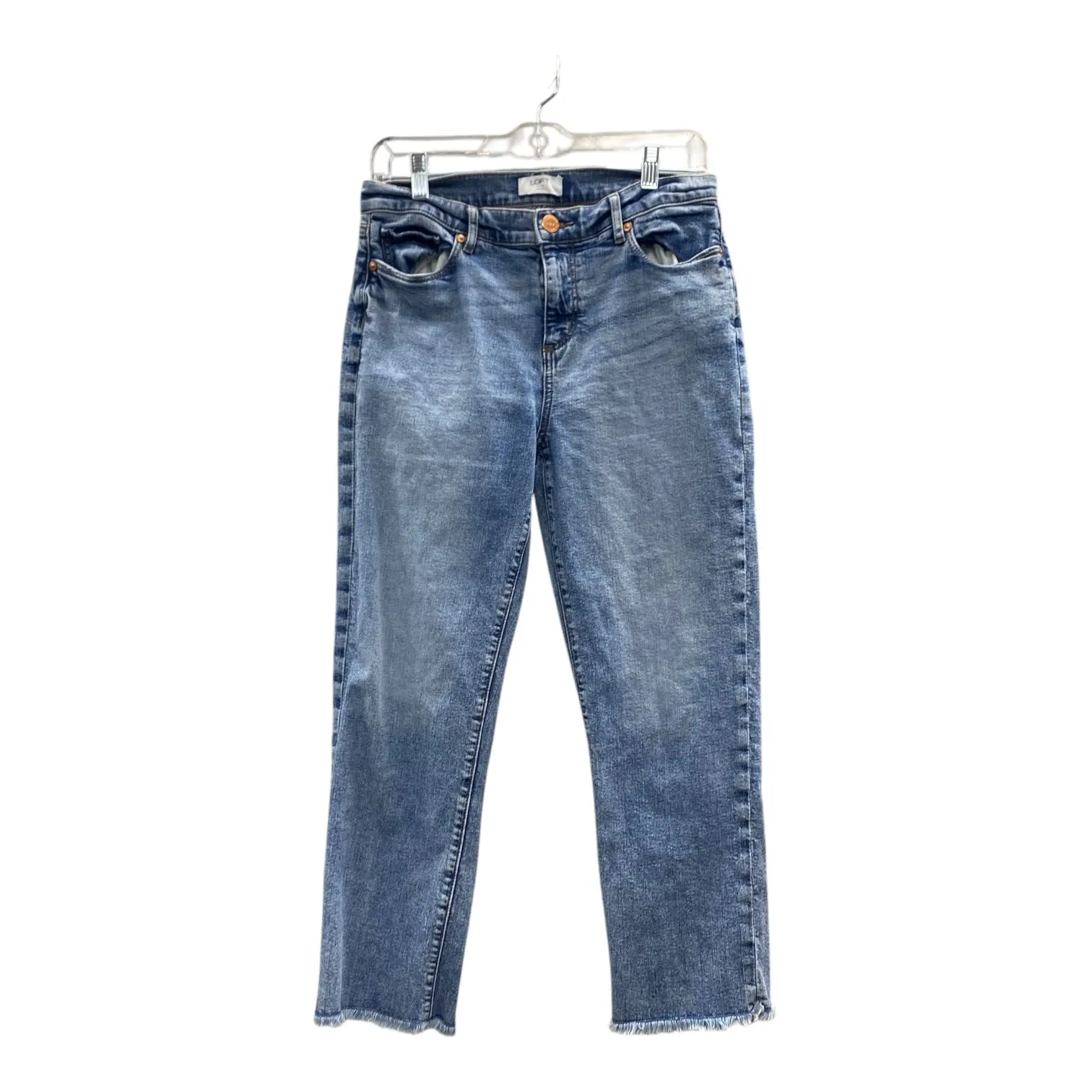 Jeans Cropped By Loft In Blue, Size:4P